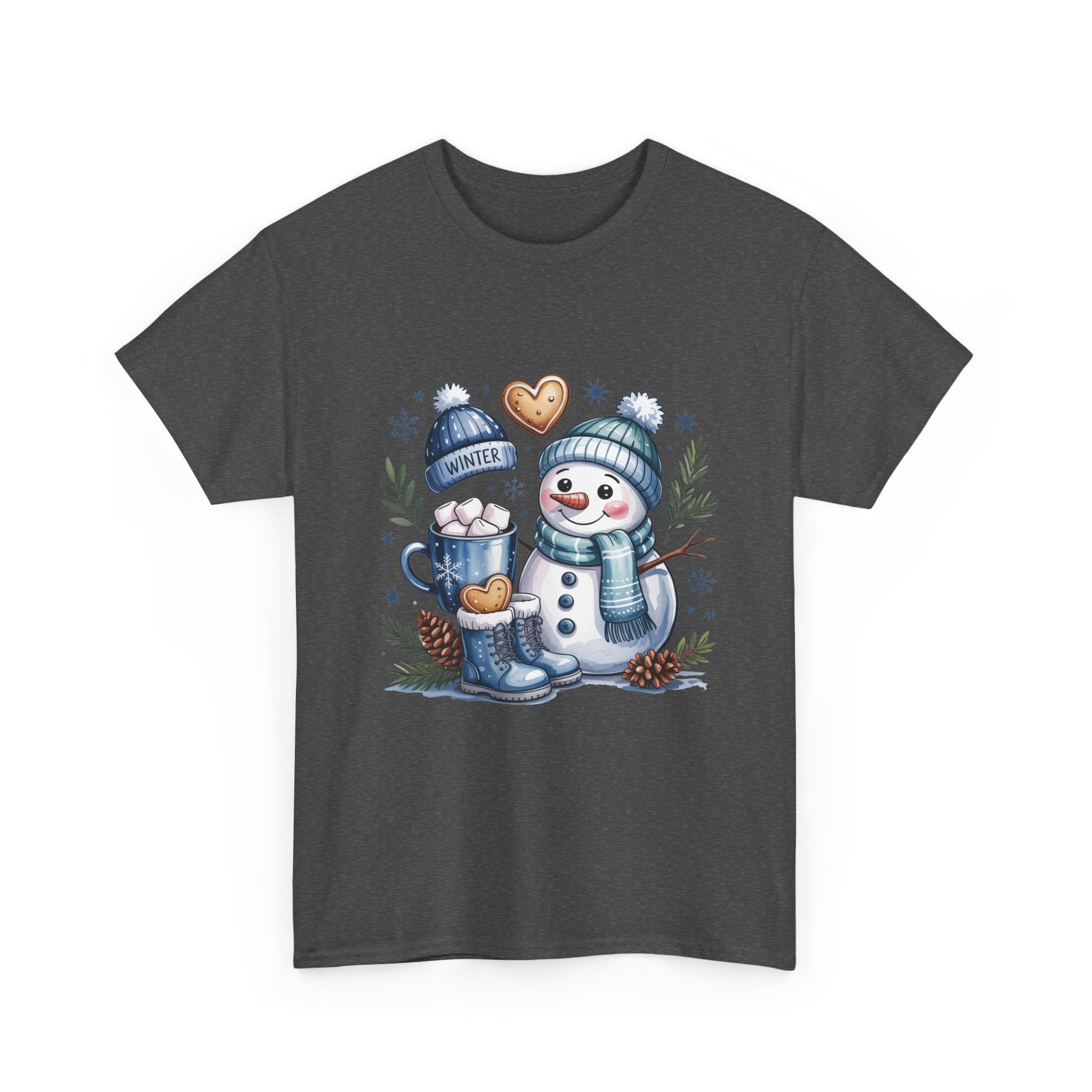 Winter Snowman Unisex Graphic T- Shirt Printify