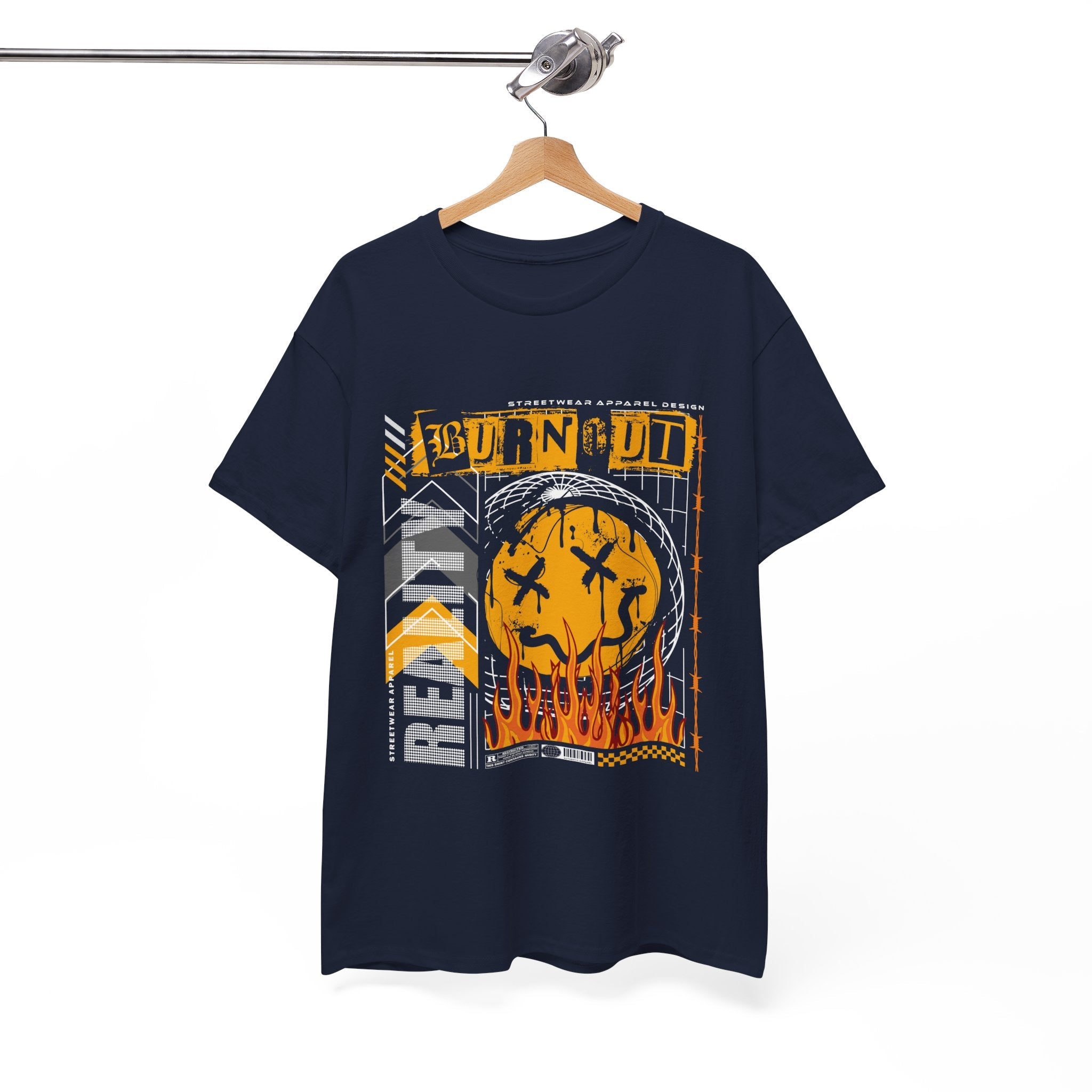Burnout Casual Streetwear Graphic T- Shirt Printify