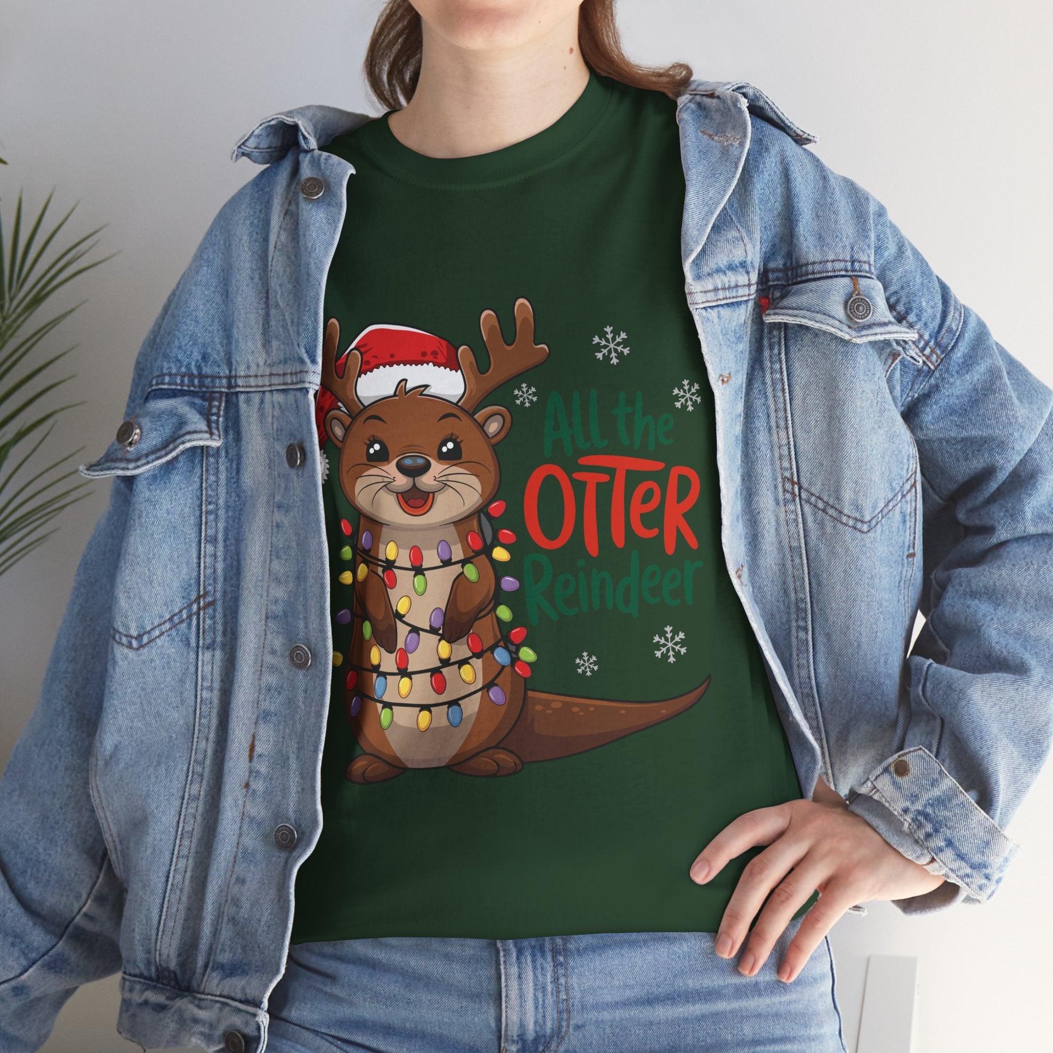 All the Otter Reindeer Cute T- Shirt Printify