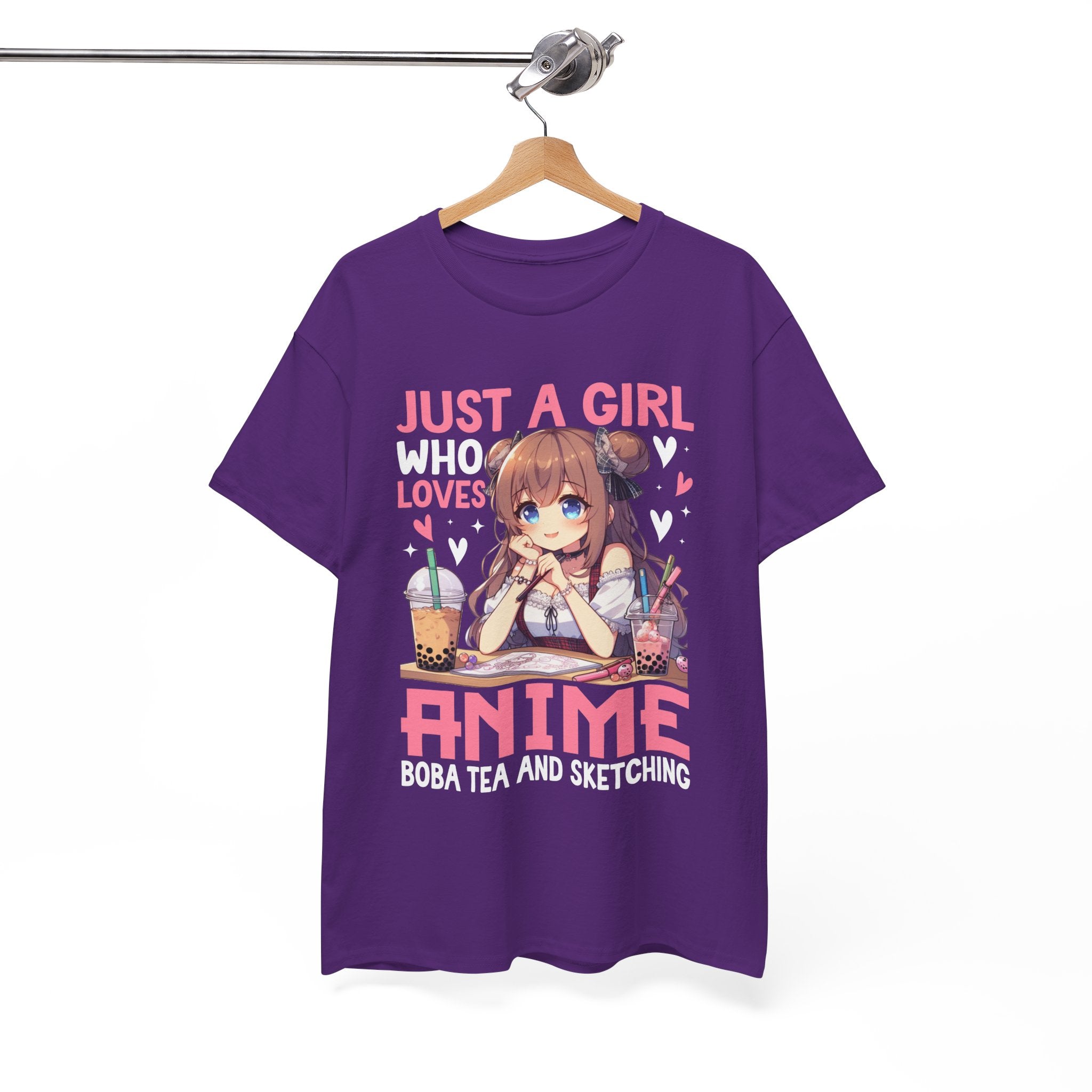 Anime Graphic T- Shirt , Just a Girl Loves Anime Printify