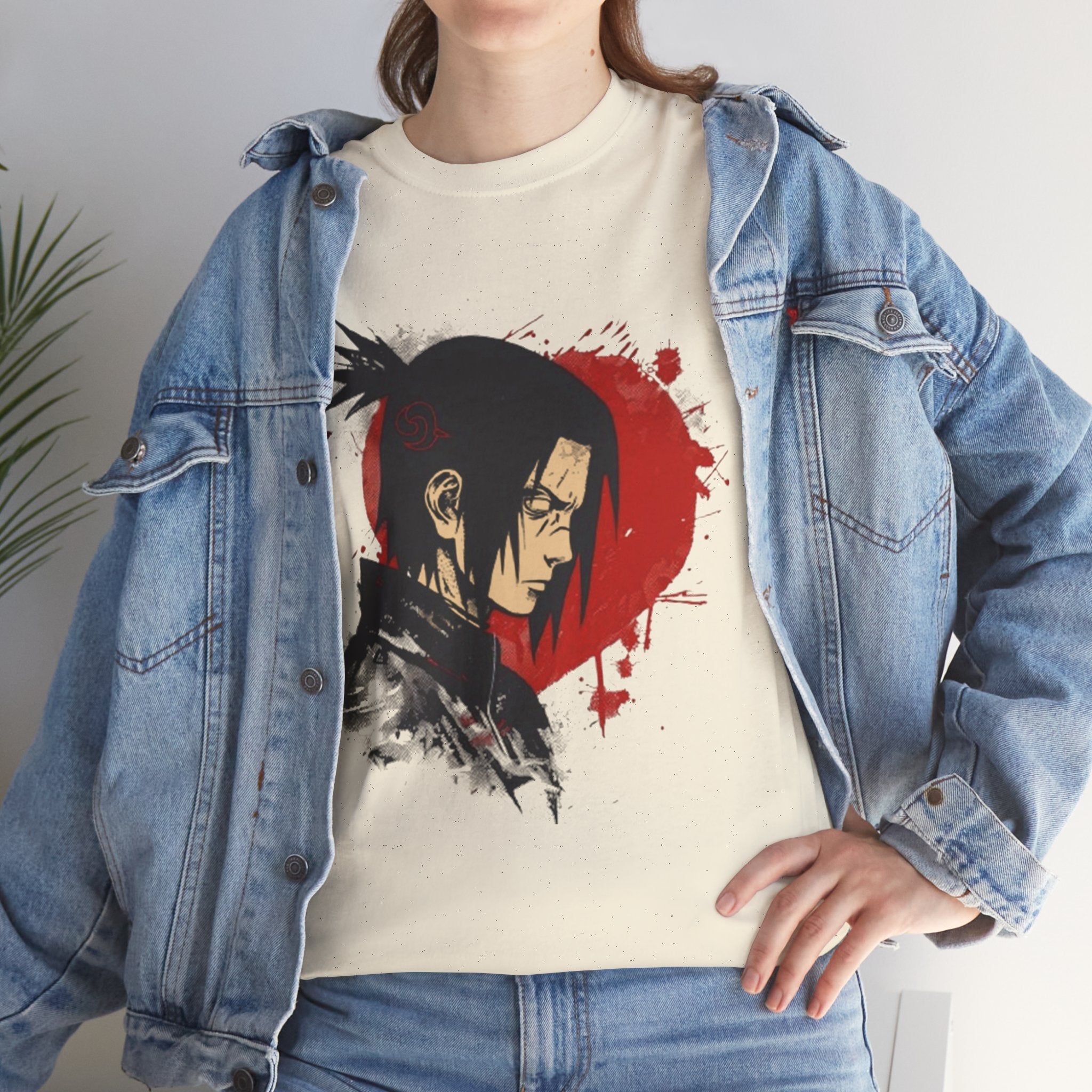 Samurai Shadow Anime Graphic T- Shirt Printify