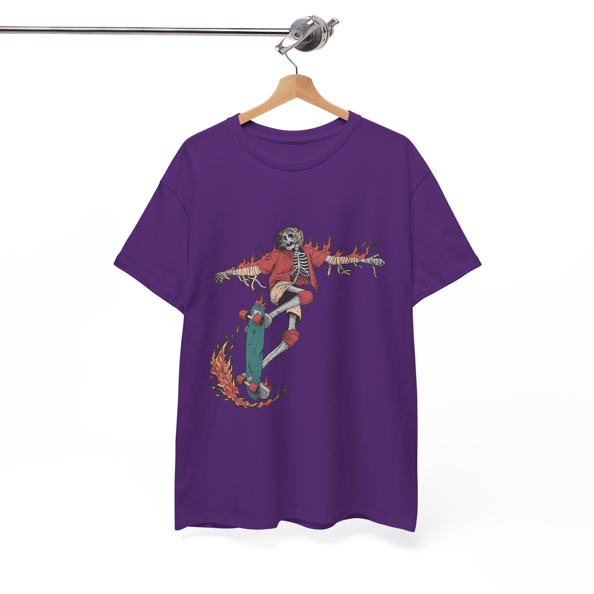 Skateboarding Skeleton Unisex T- Shirt Printify