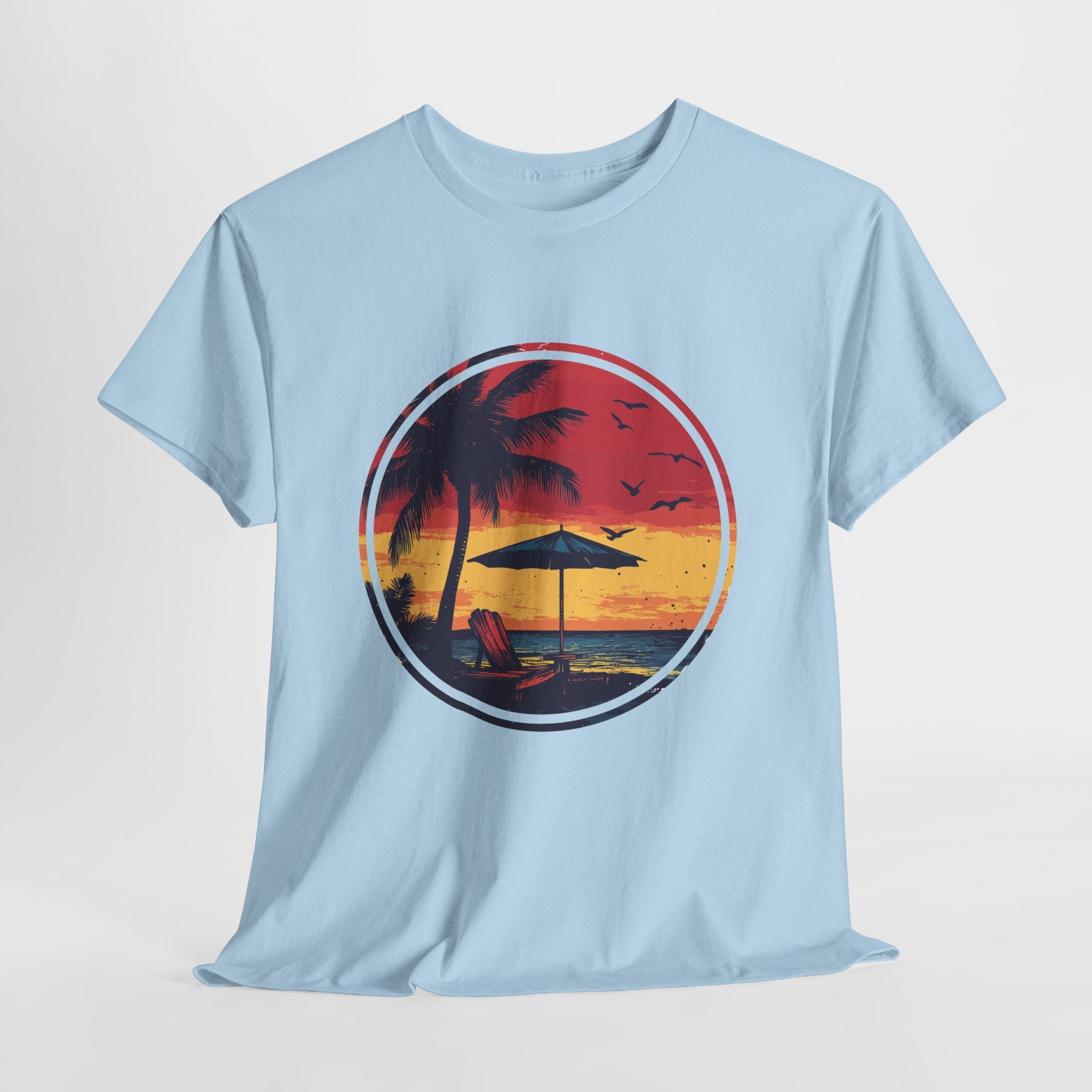 Tropical Sunset Relaxing Vibe T- Shirt Printify