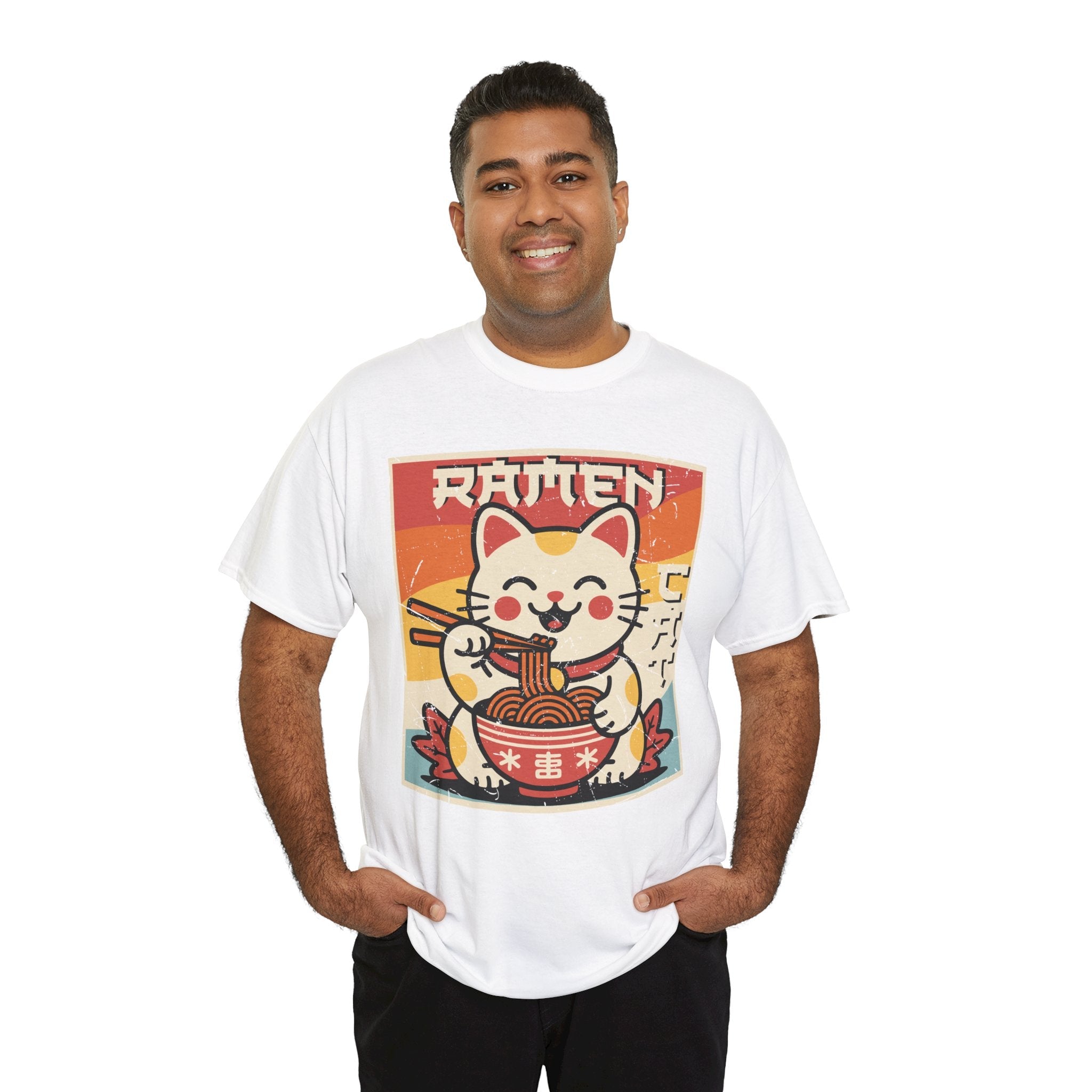 Cute Ramen Cat Vintage T- Shirt Printify