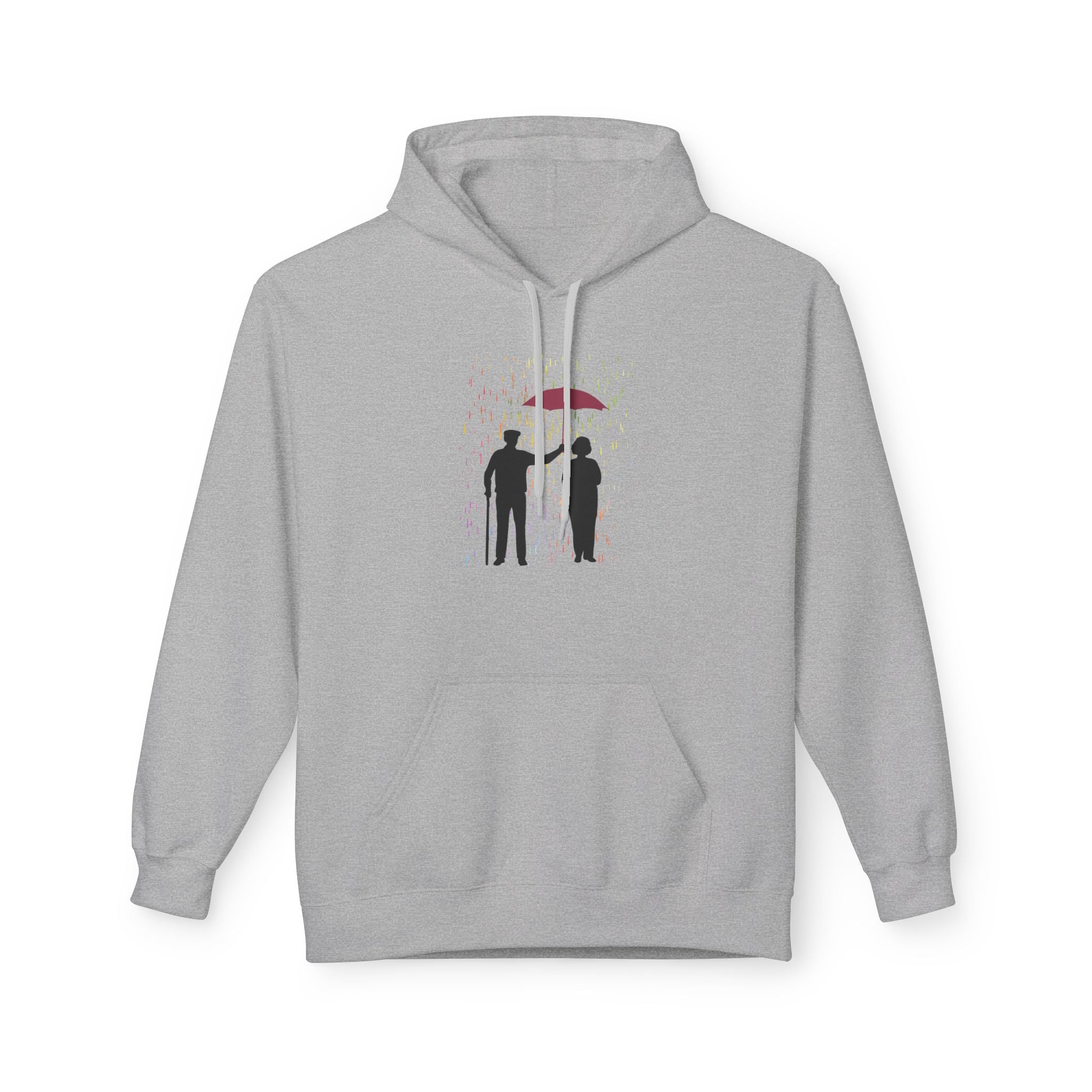 Romantic Umbrella Couple Hoodie Printify