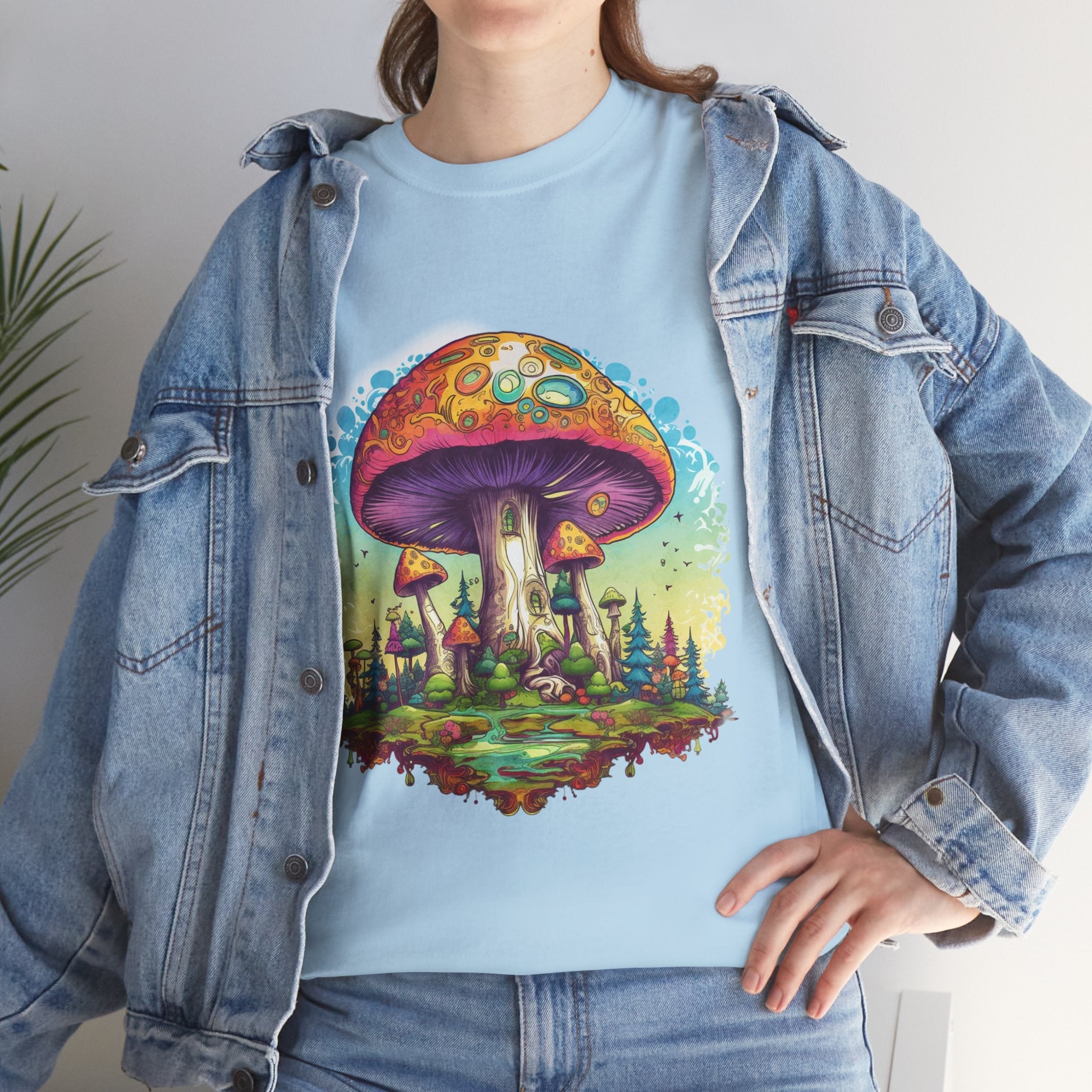 Colorful Mushroom Art Graphic T-Shirt Printify