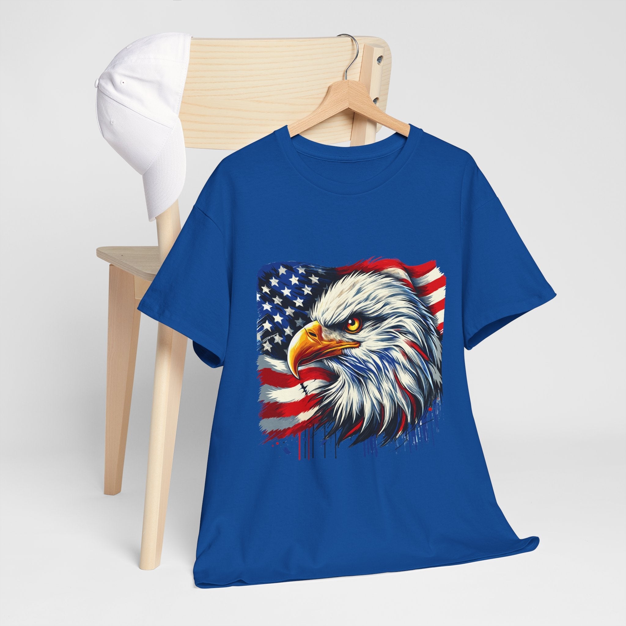 Bald Eagle American Flag T-Shirt Printify