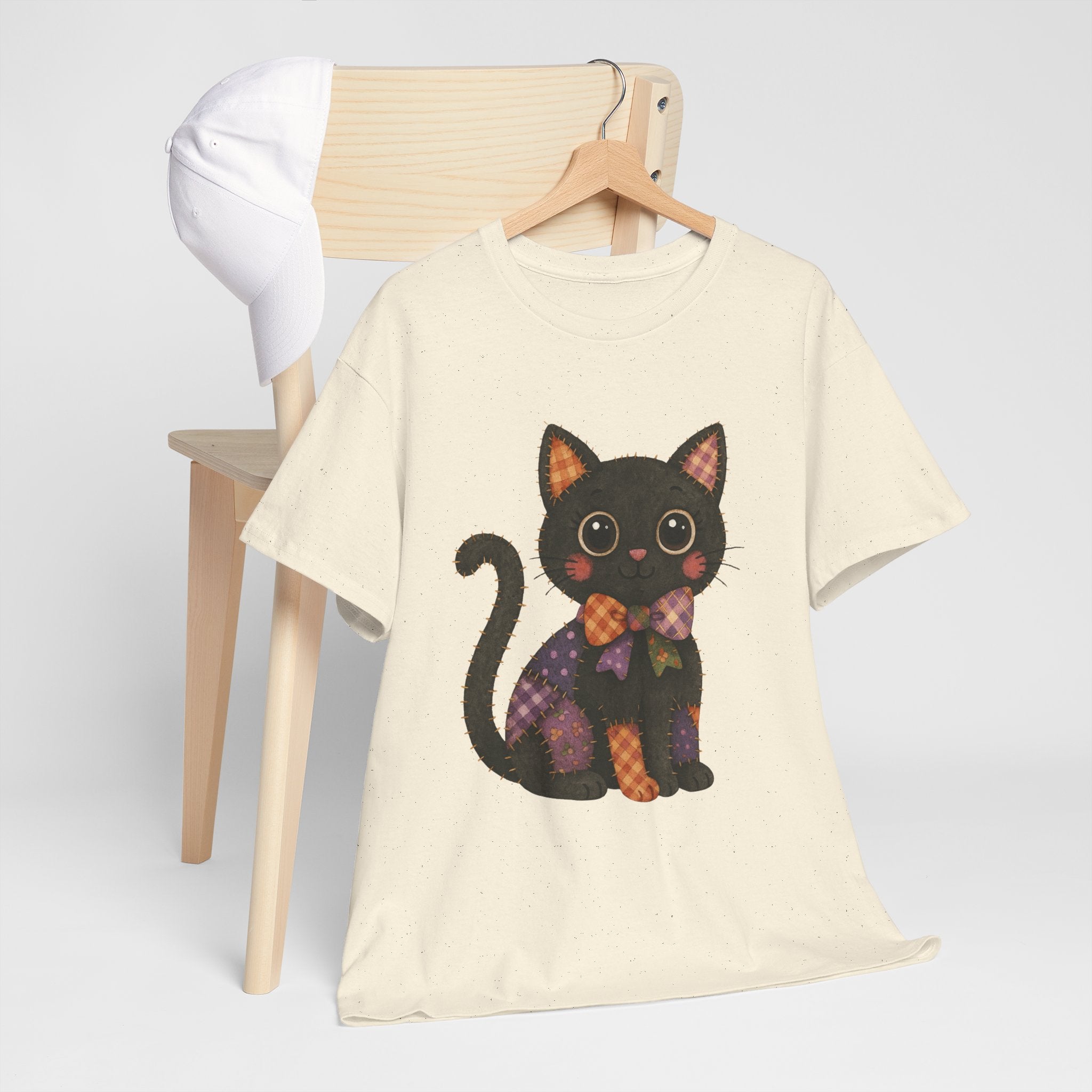 Cute Black Cat Halloween T- Shirt Printify