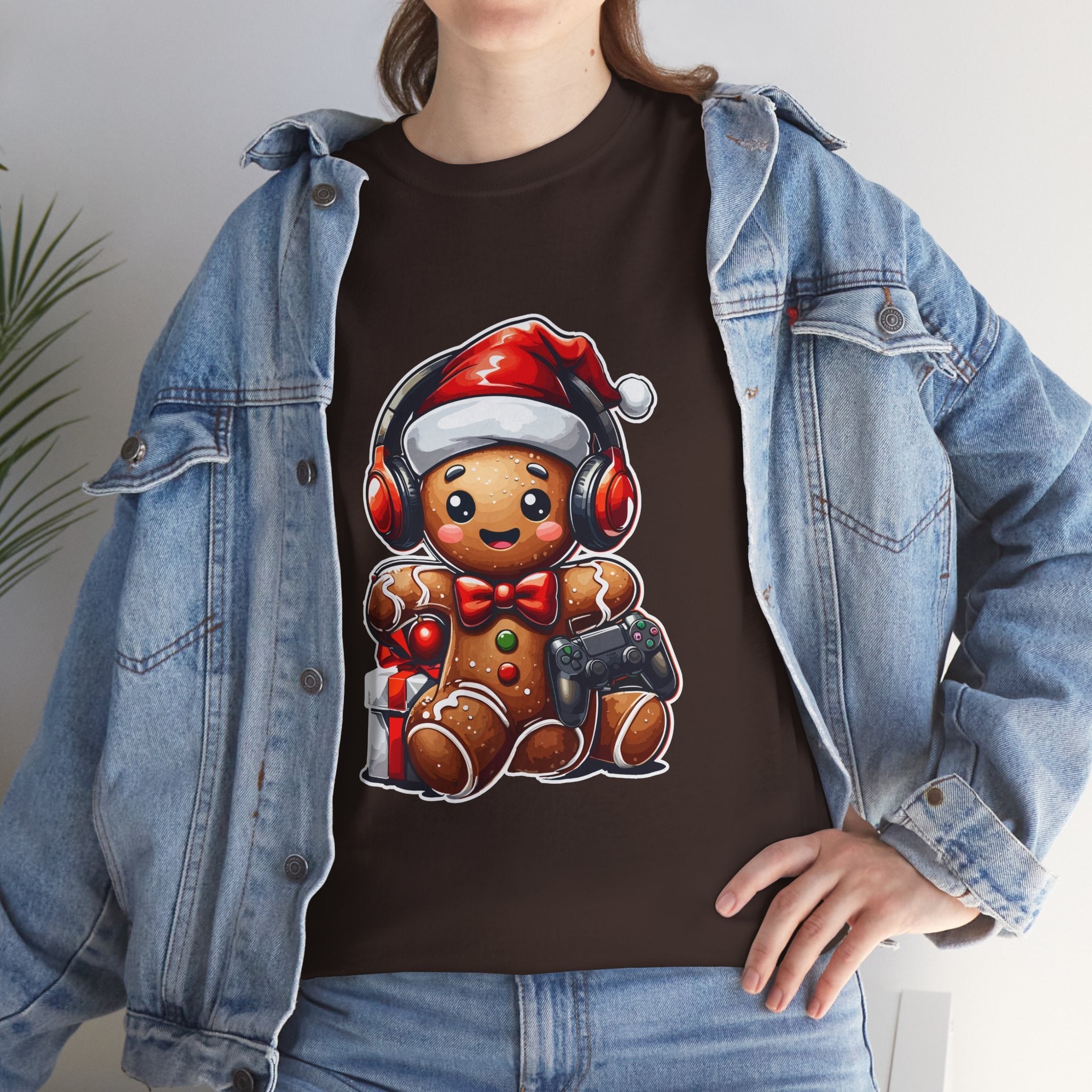 Gamer Gingerbread Unisex Graphic T- Shirt Printify