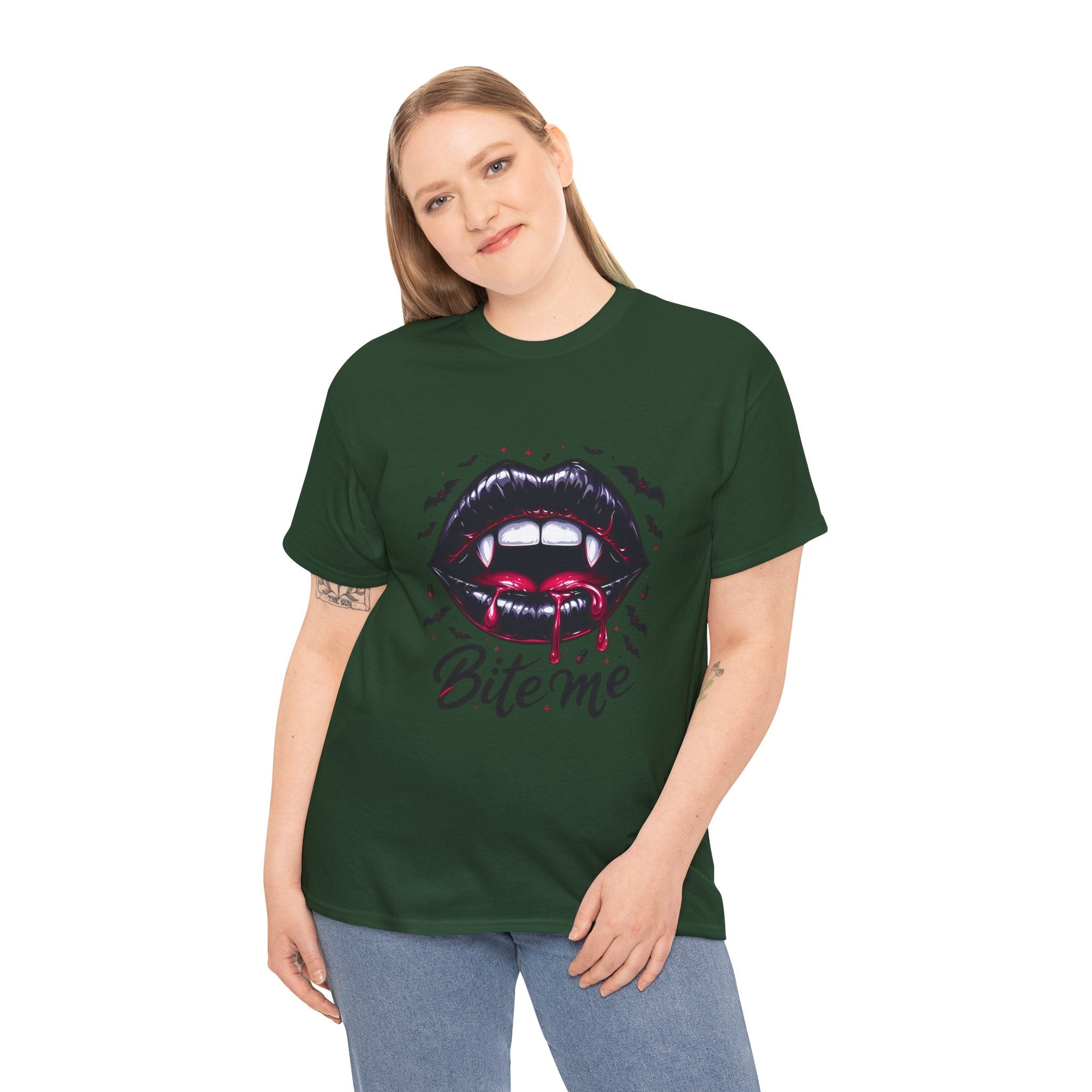Bite Me Vampire Halloween T- Shirt Printify