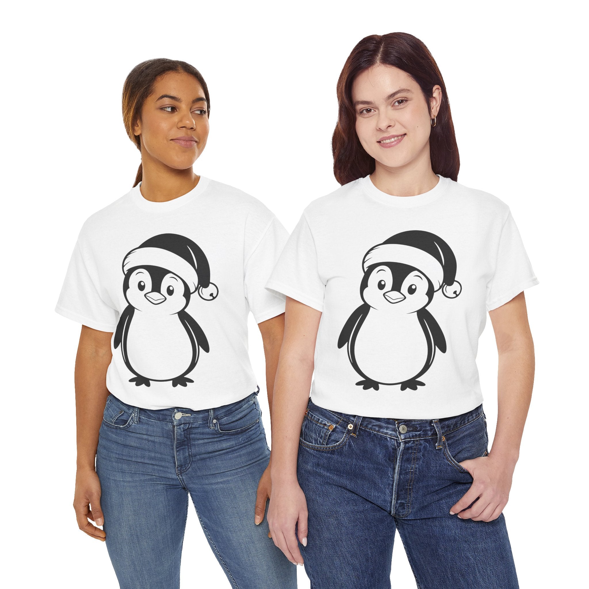Cute Penguin Christmas Unisex T-Shirt Printify