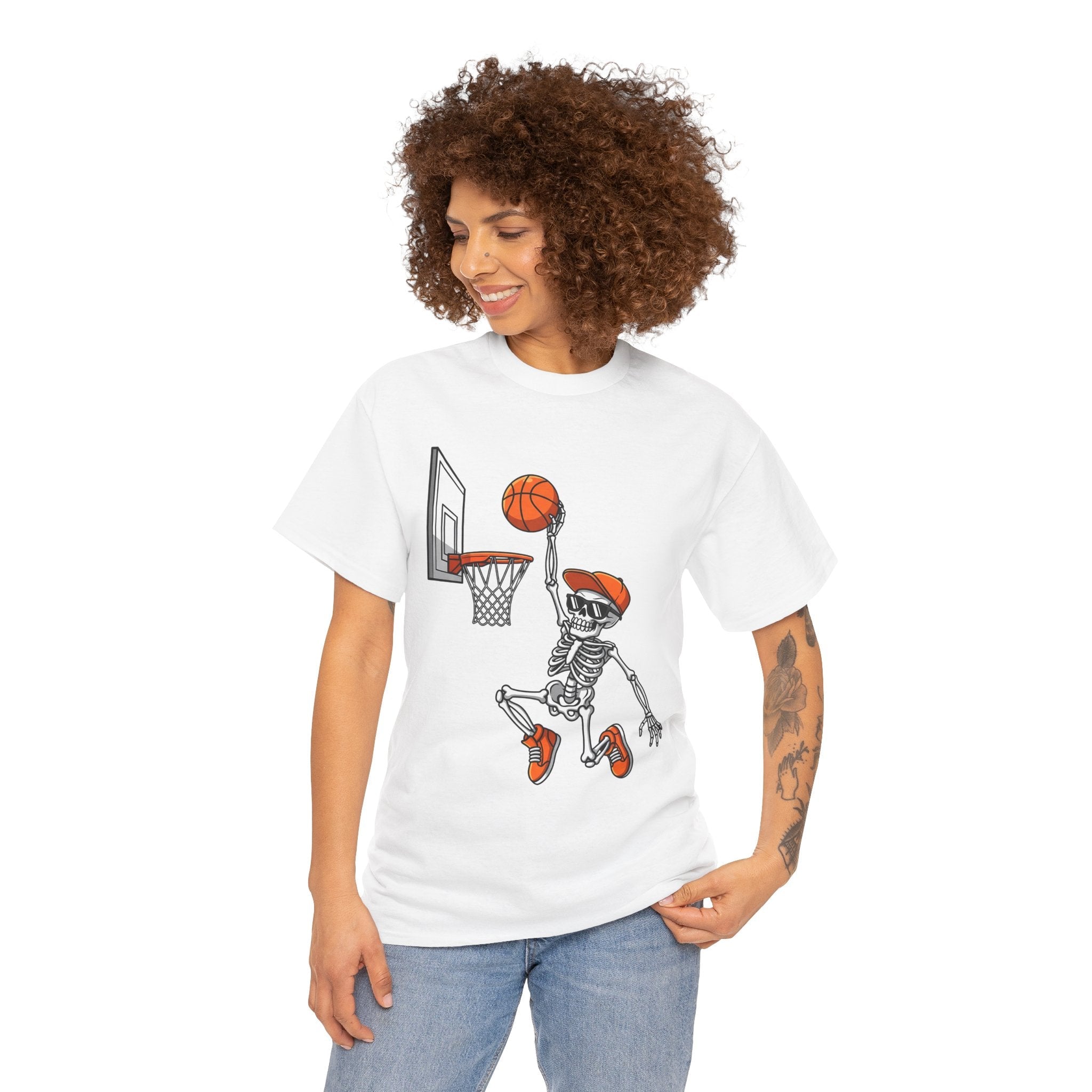 Skeleton Basketball Unisex Graphic T- Shirt Printify