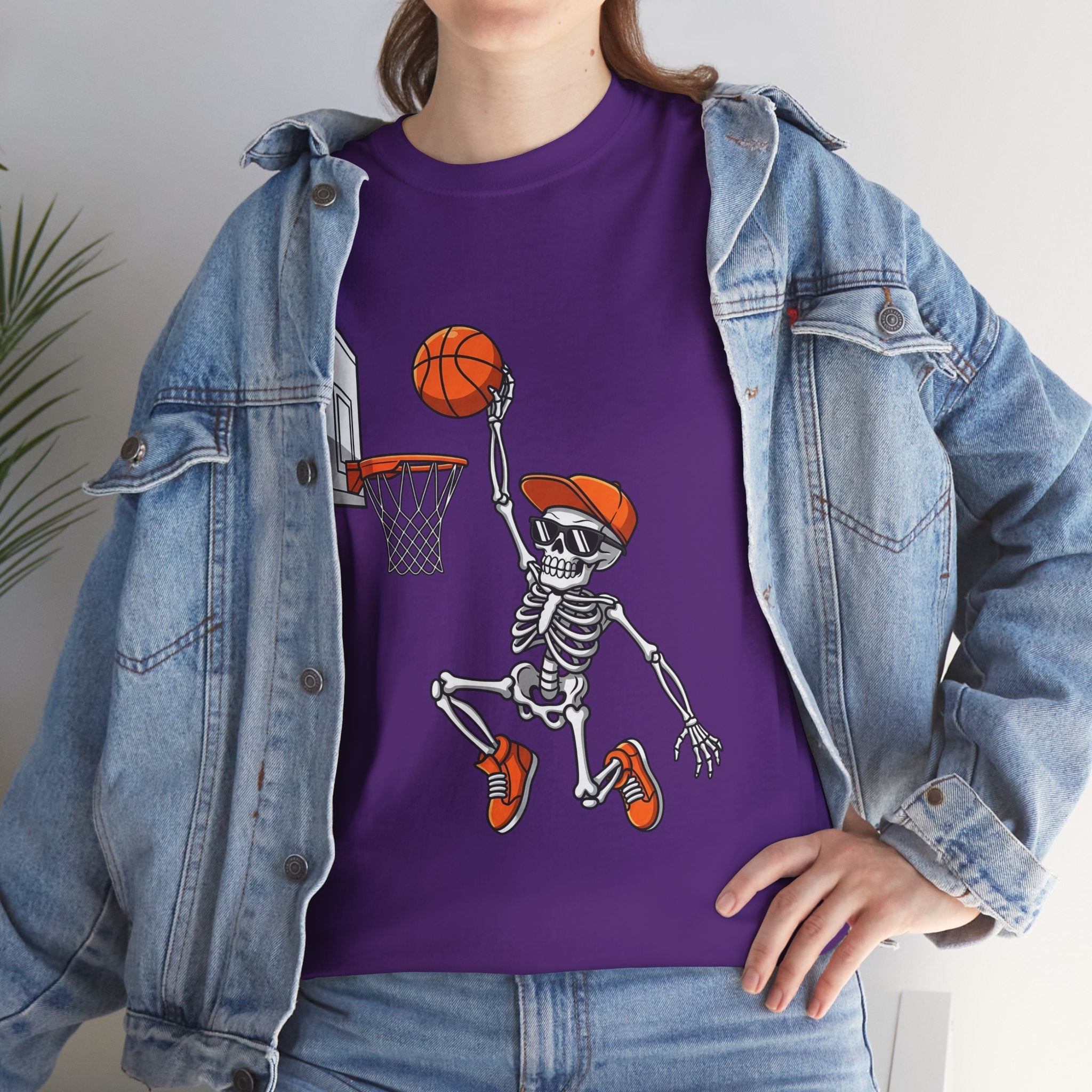 Skeleton Basketball Unisex Graphic T- Shirt Printify
