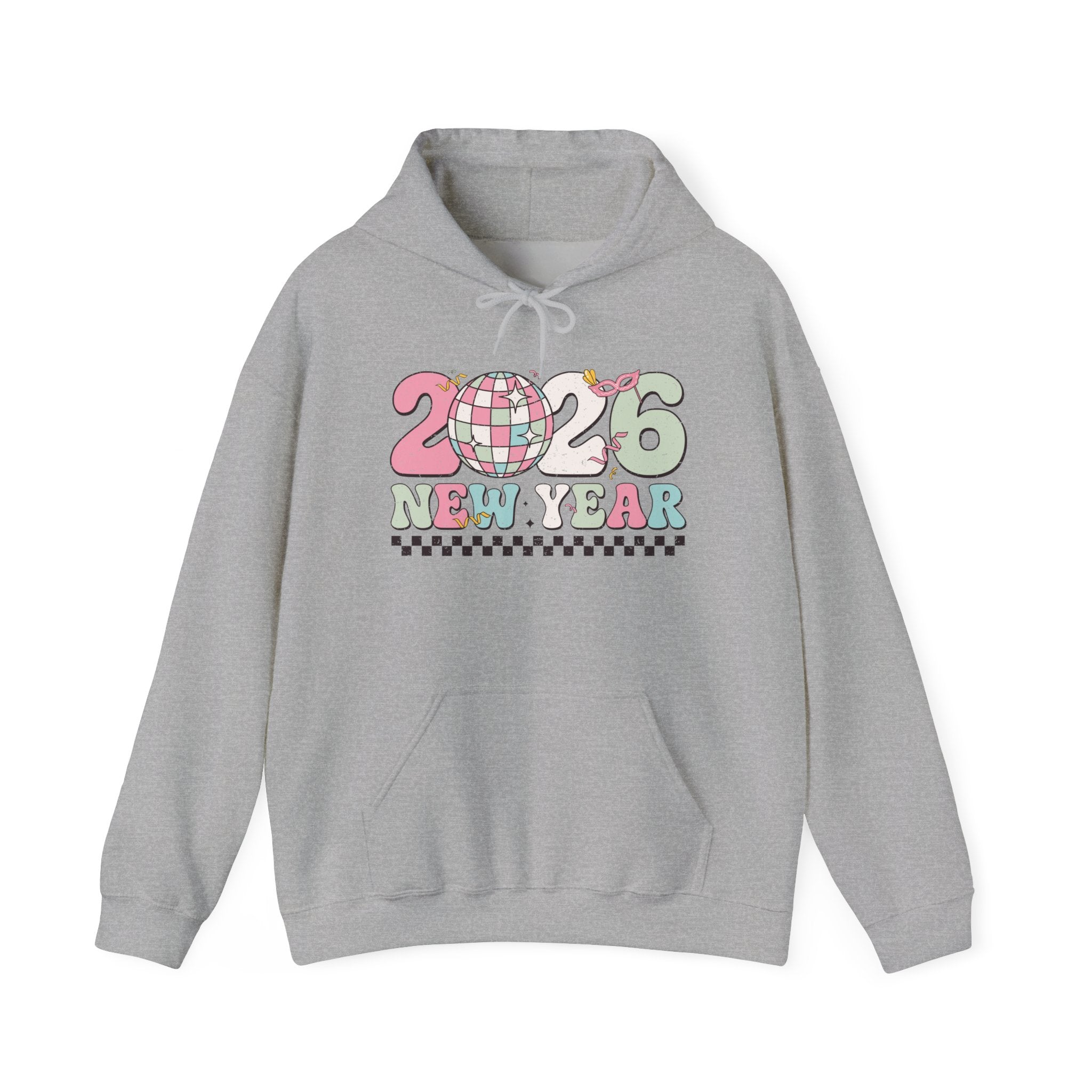 2026 New Year Disco Hoodie Printify