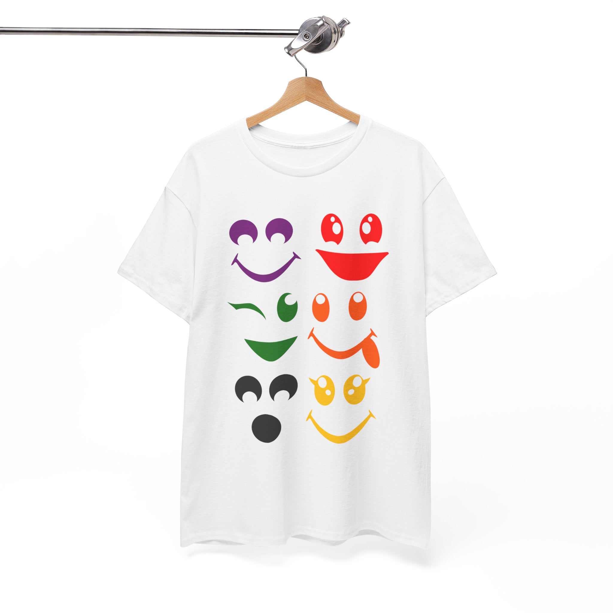 Colorful Smiley Face Unisex T- Shirt Printify