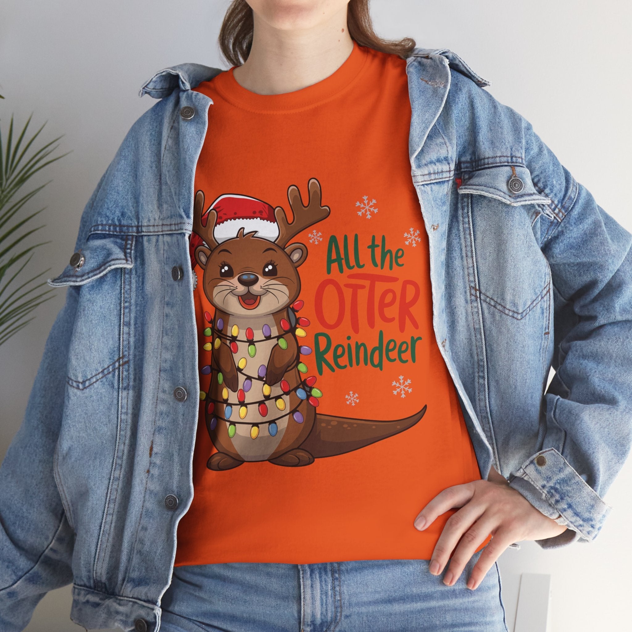 All the Otter Reindeer Cute T- Shirt Printify
