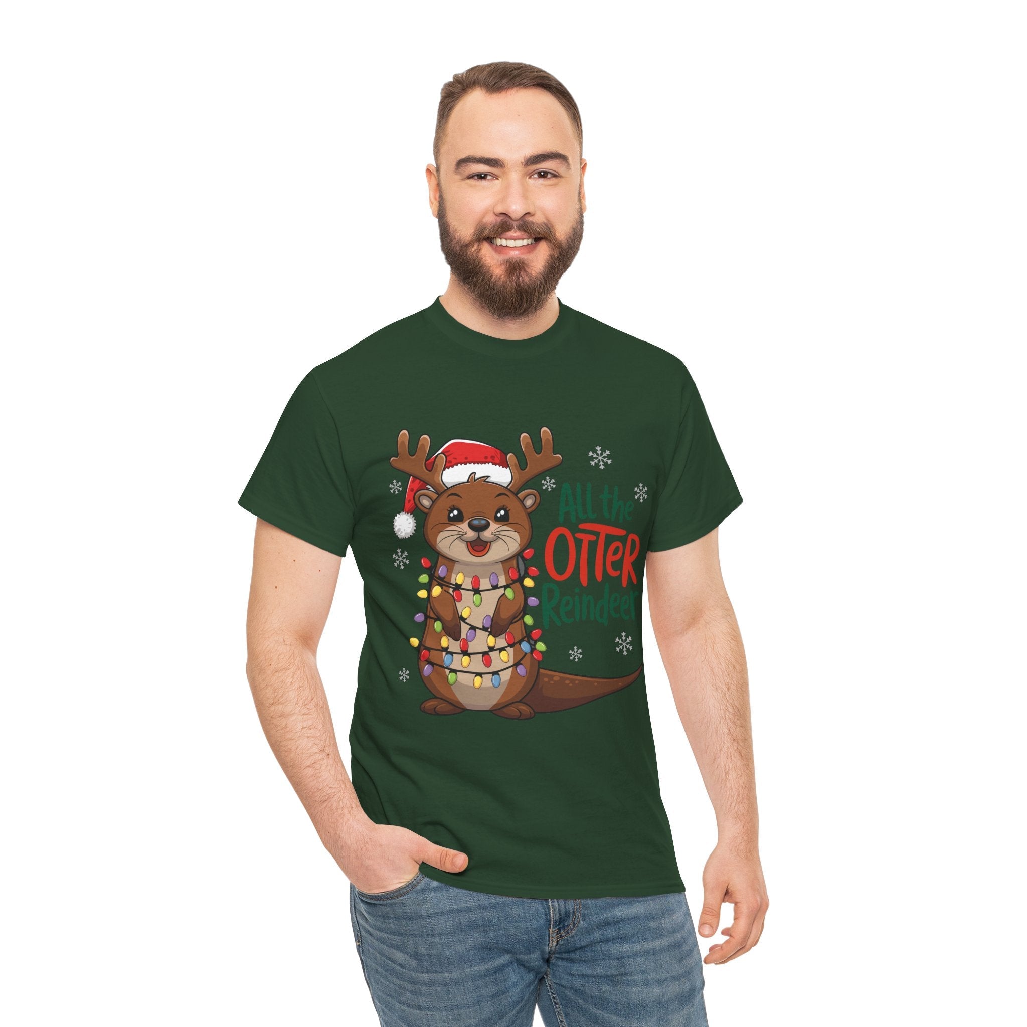 All the Otter Reindeer Cute T- Shirt Printify