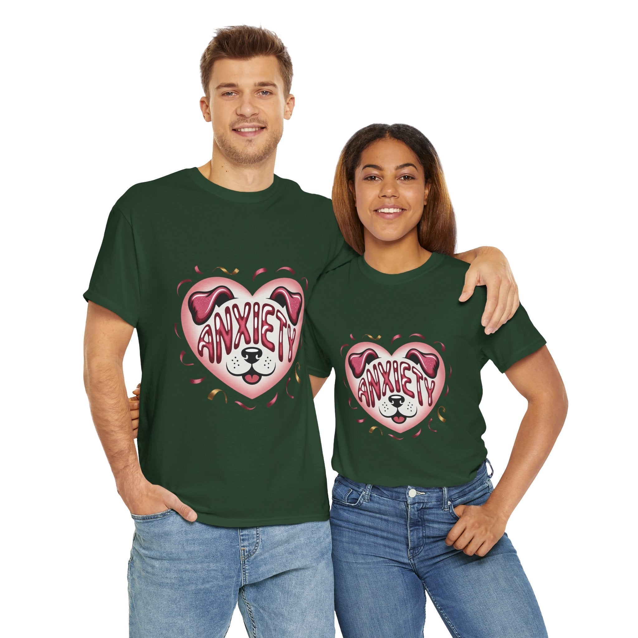 Anxiety Heart Unisex Graphics T- Shirt Printify