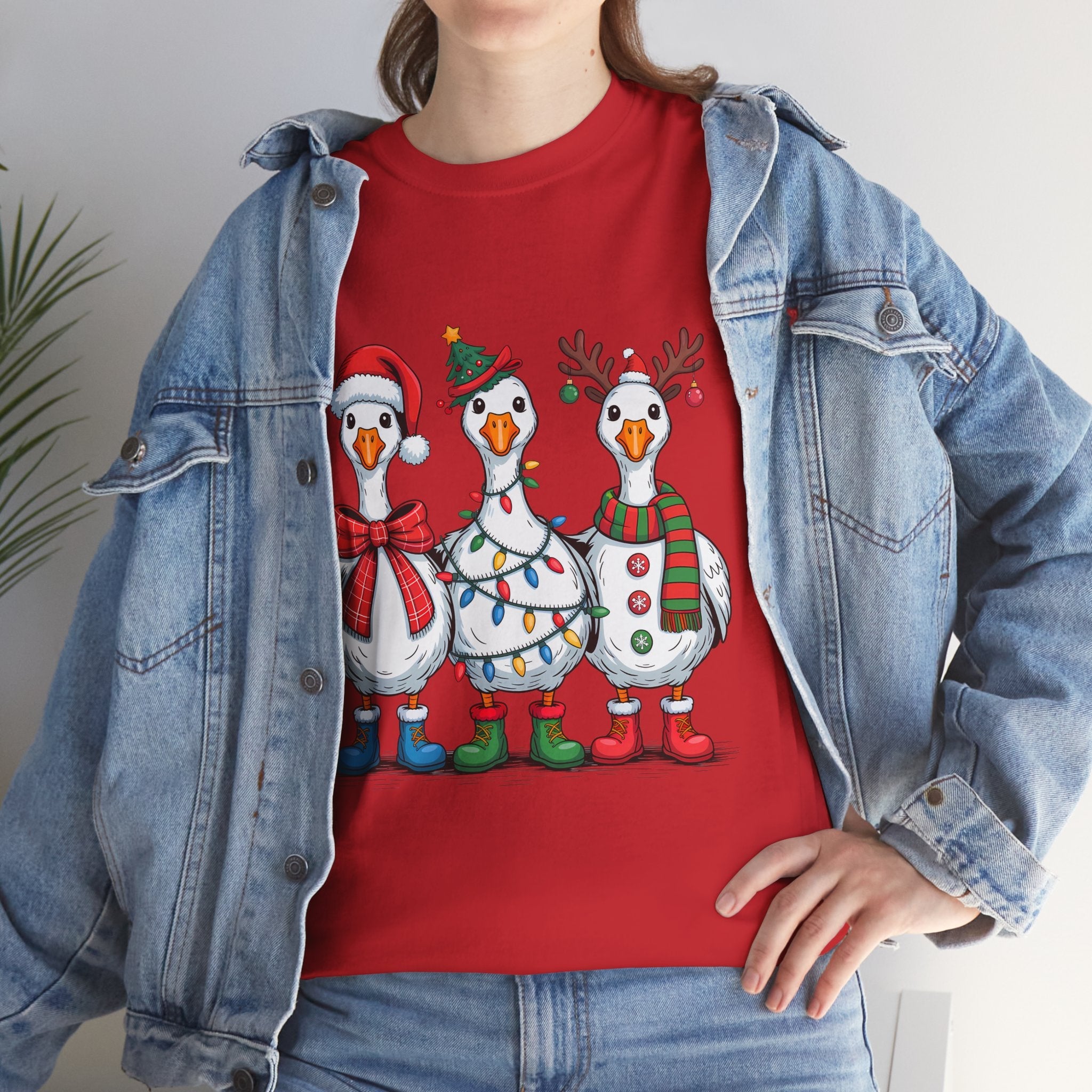 Cute Christmas Goose T-Shirt Printify