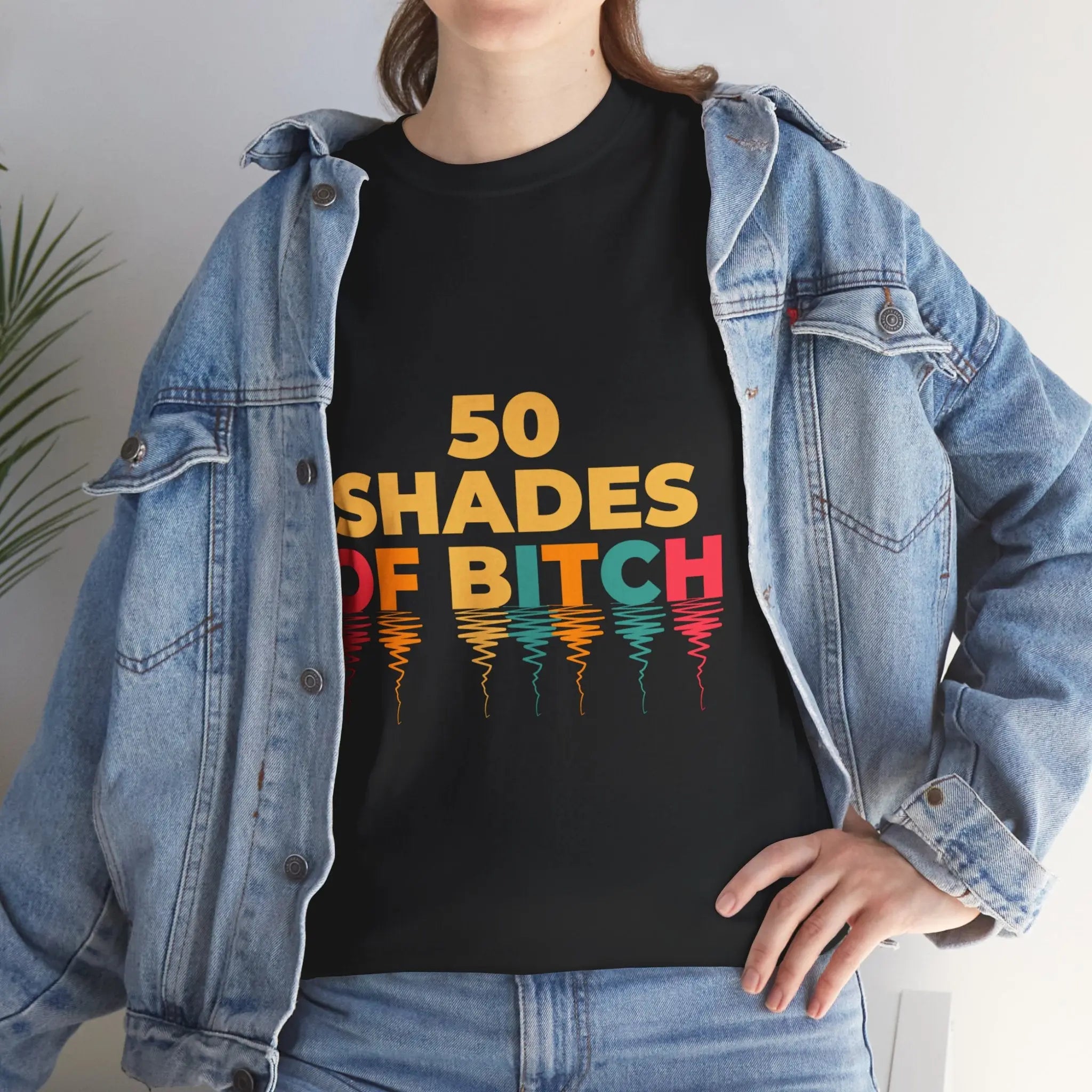 50 Shades of Bitch Funny Graphic T- Shirt Printify