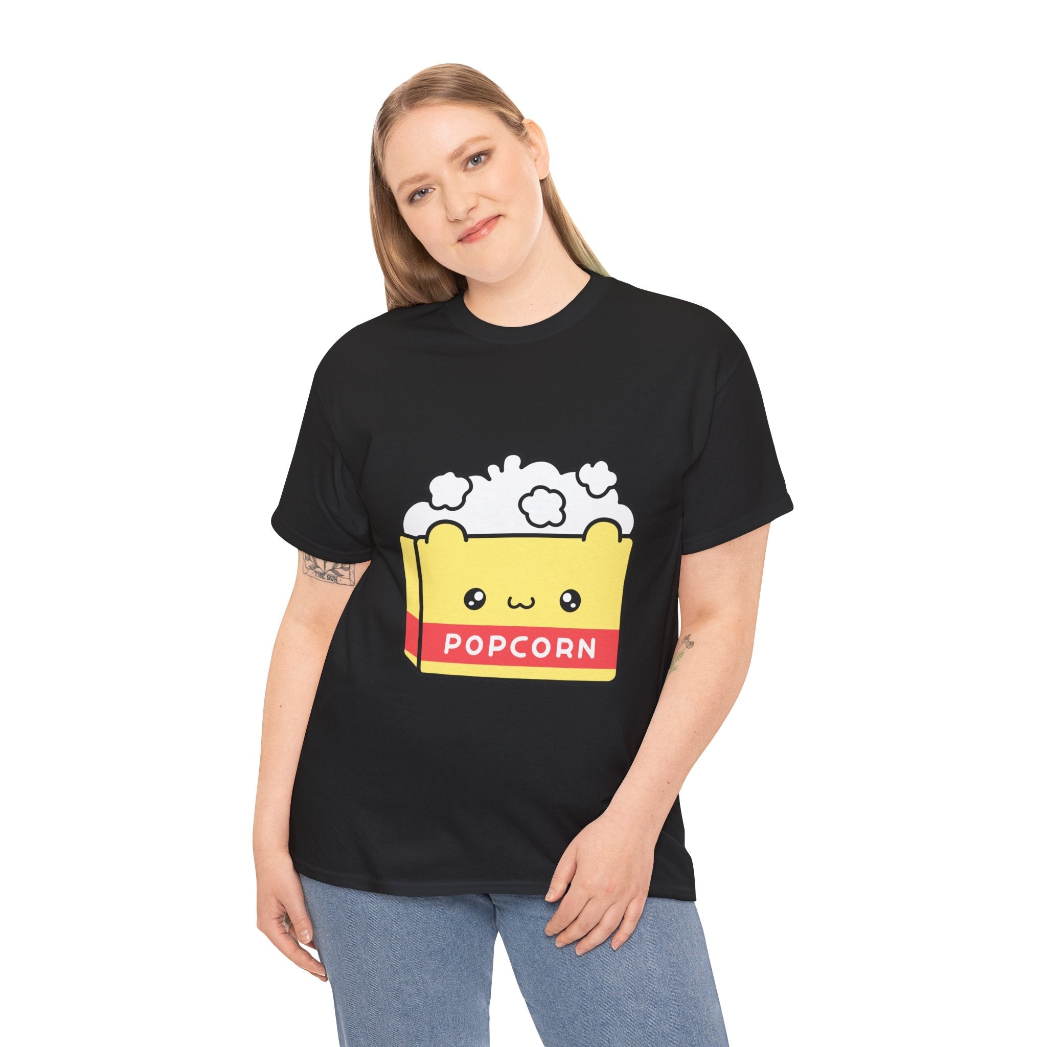 Cute Popcorn Graphic Movie T- Shirt Printify