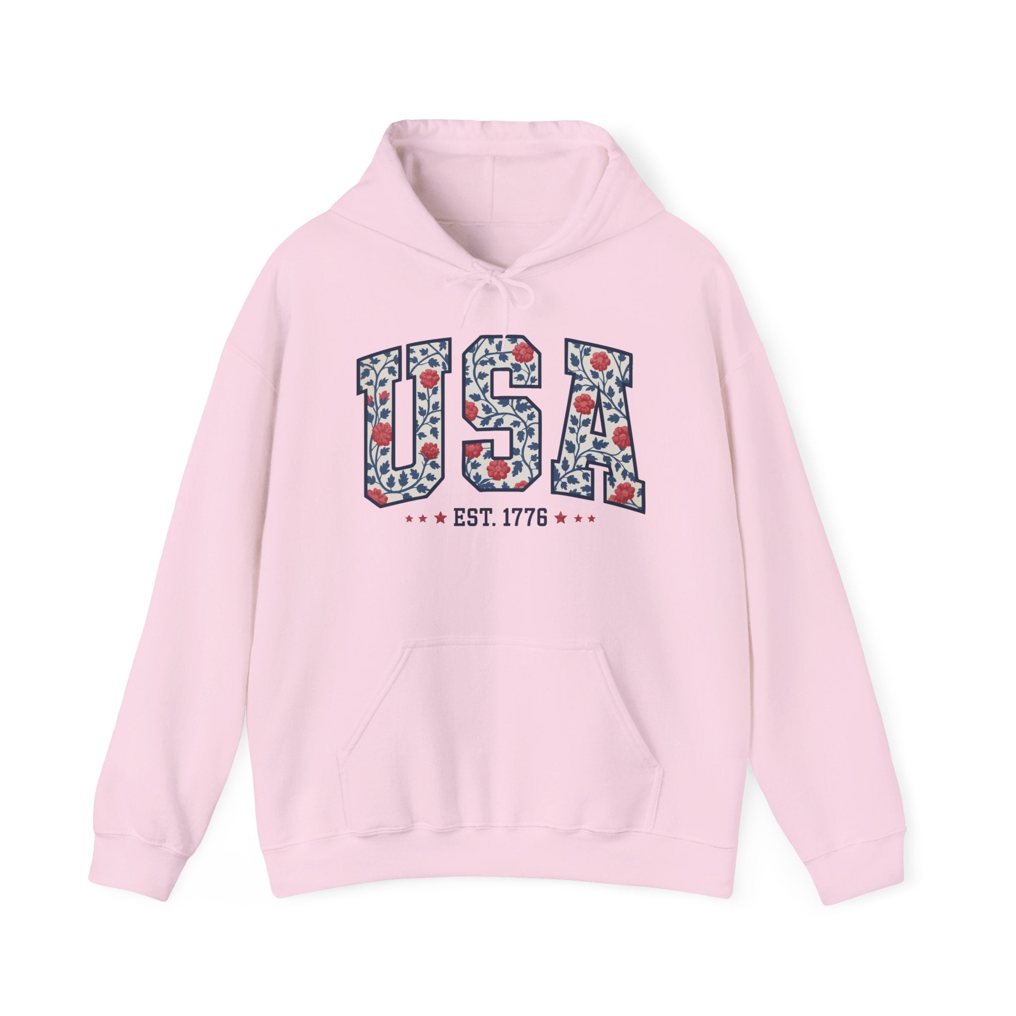 USA Floral Hoodie