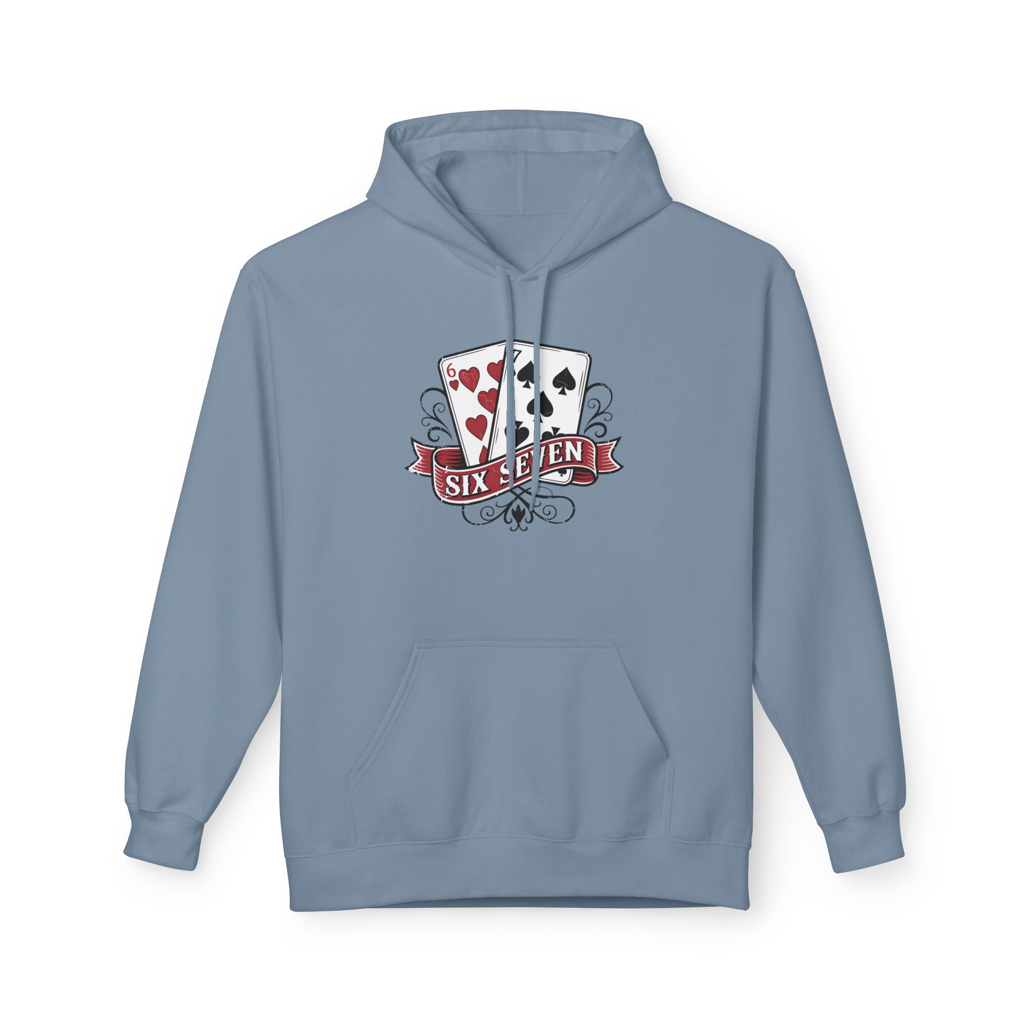 Retro Poker Graphic Cards Hoodie Printify