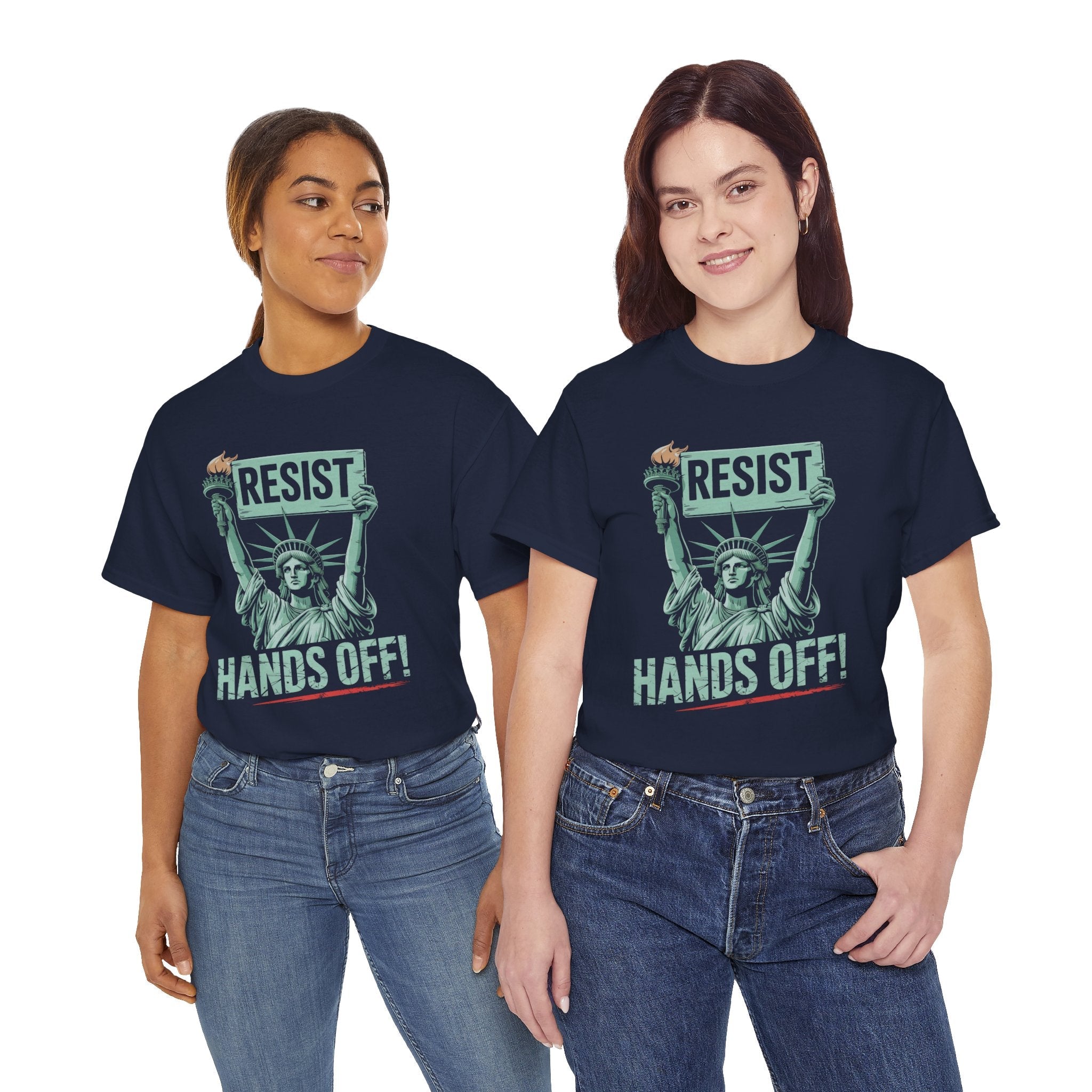 'Resist Hands Off!' Graphic T- Shirt Printify