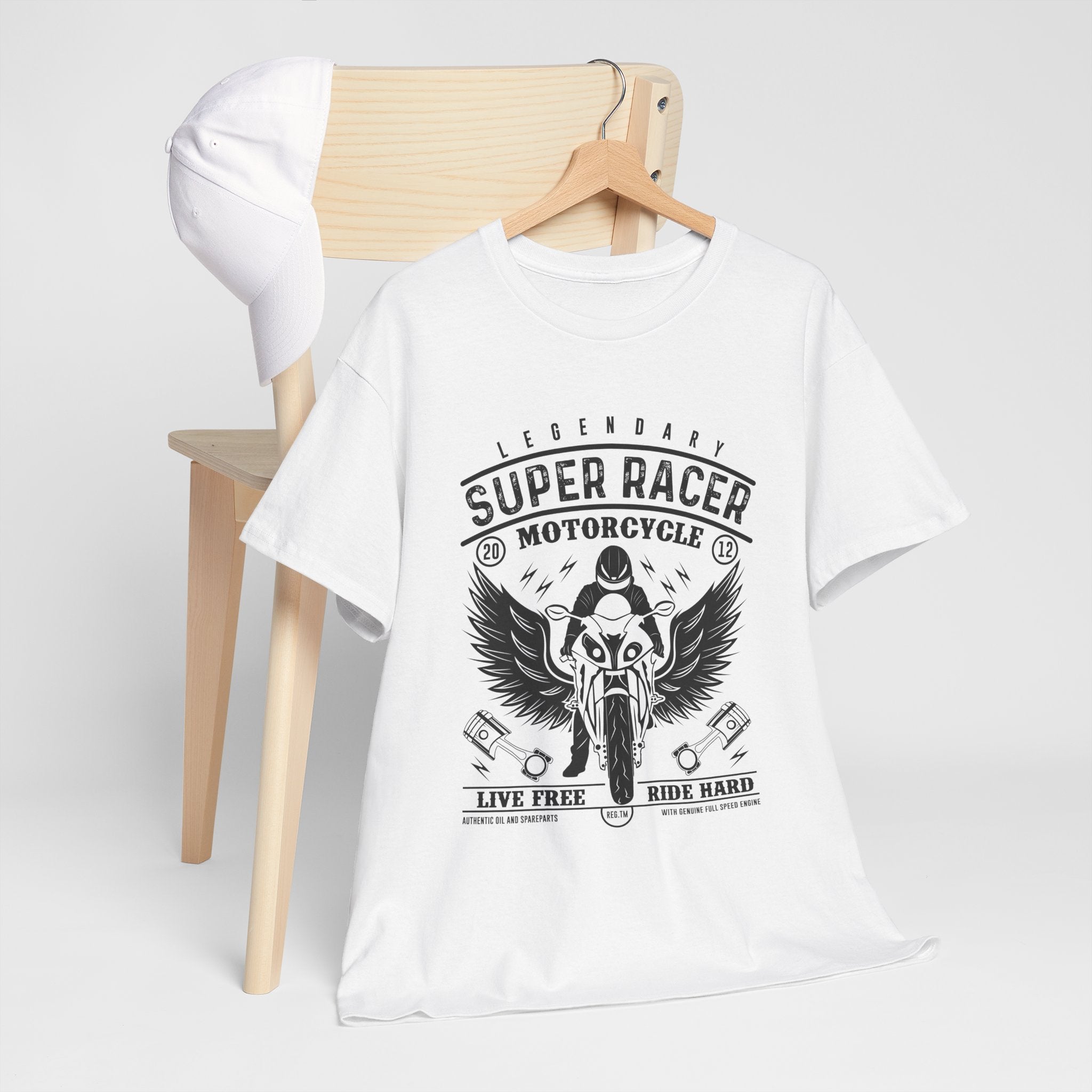 Super Racer Motorcycle T- Shirt Printify
