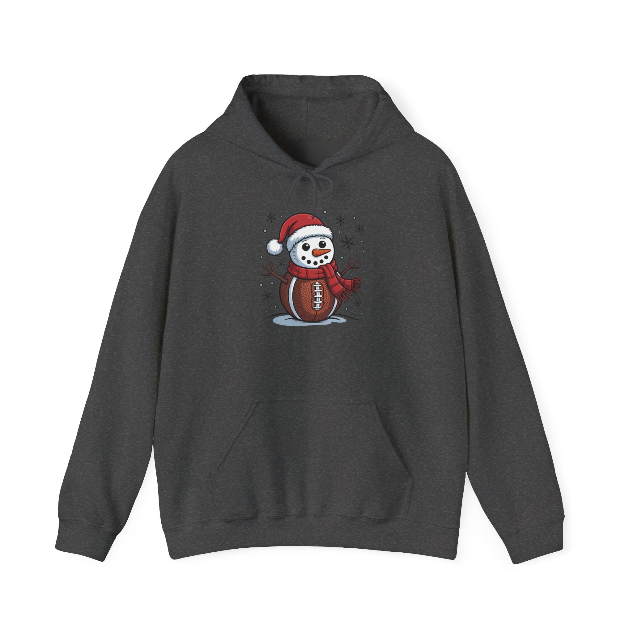 Cute Snowman Football Hoodie Printify