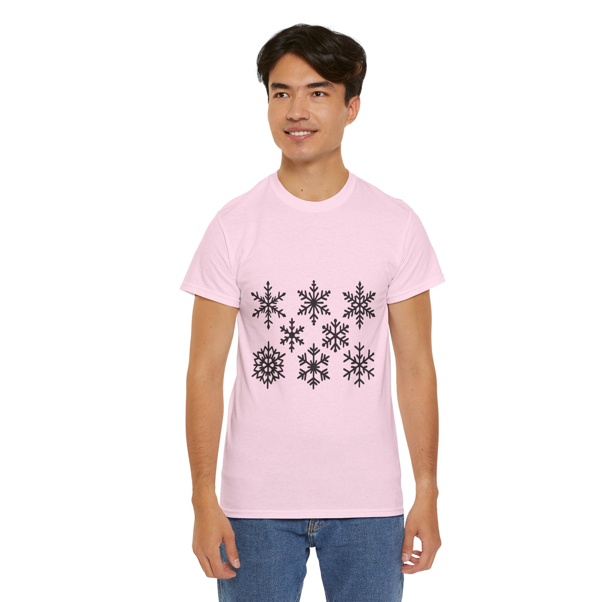 Snowflake Pattern Winter T- Shirt Printify