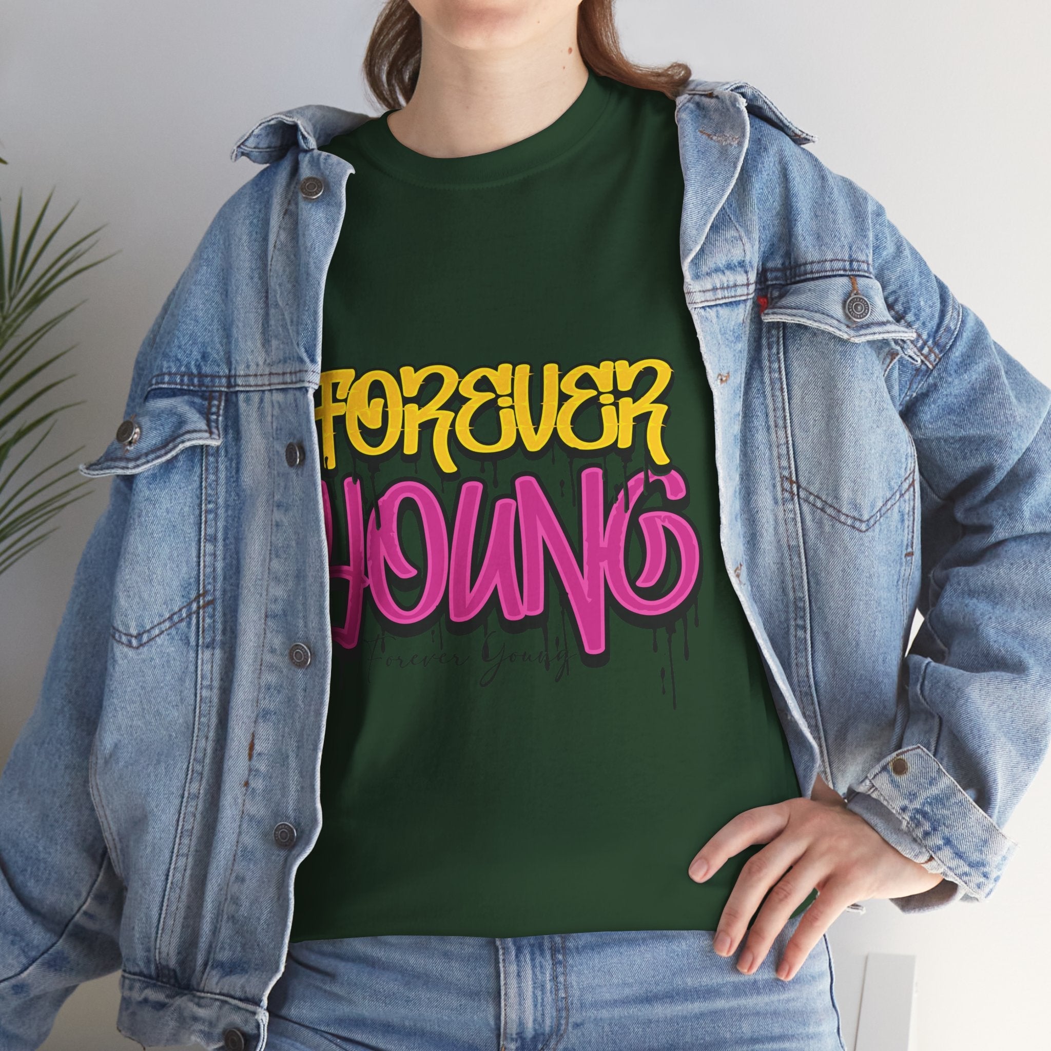 Forever Young Graffiti Graphic T- Shirt Printify