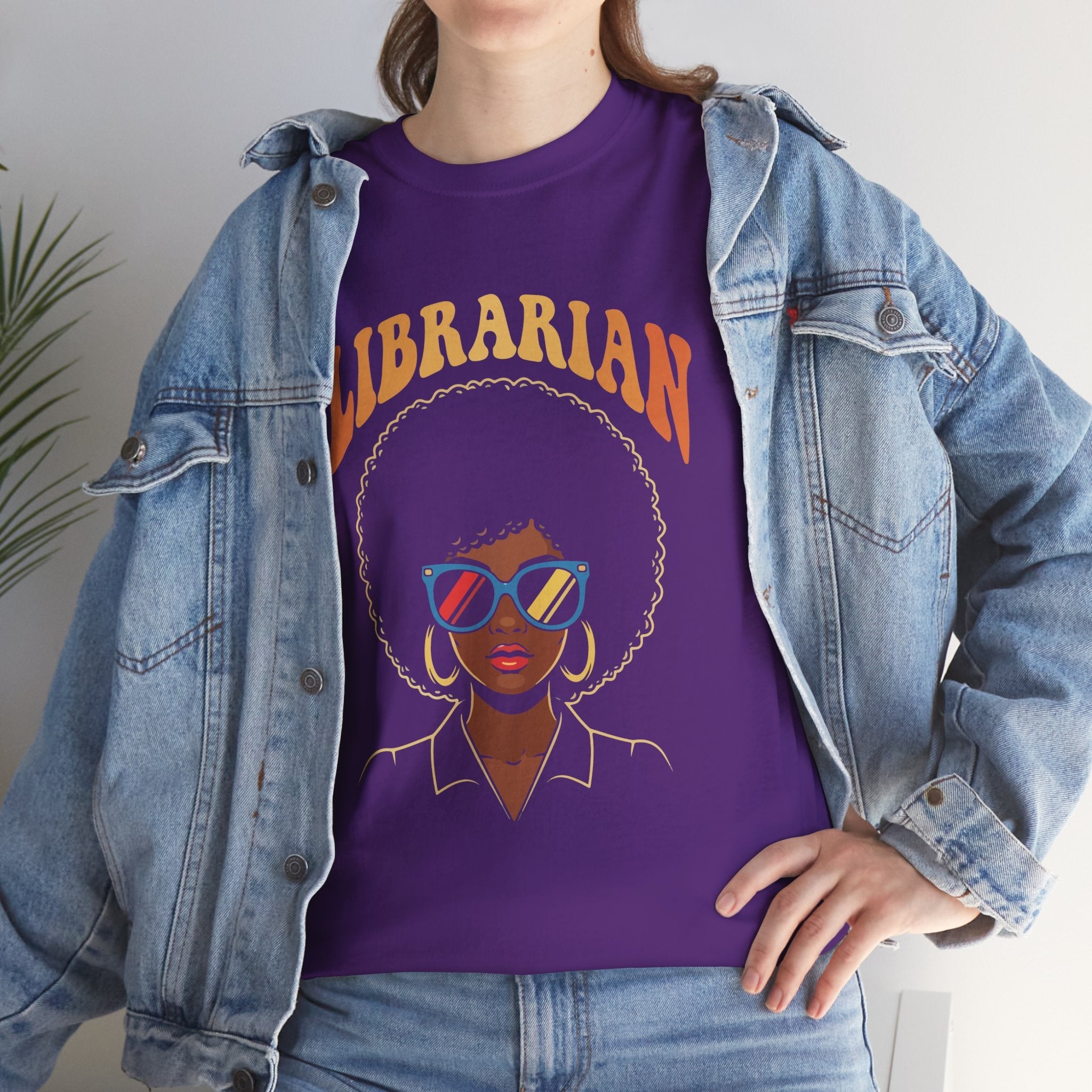 Cool Librarian Unisex Vintage T- Shirt Printify