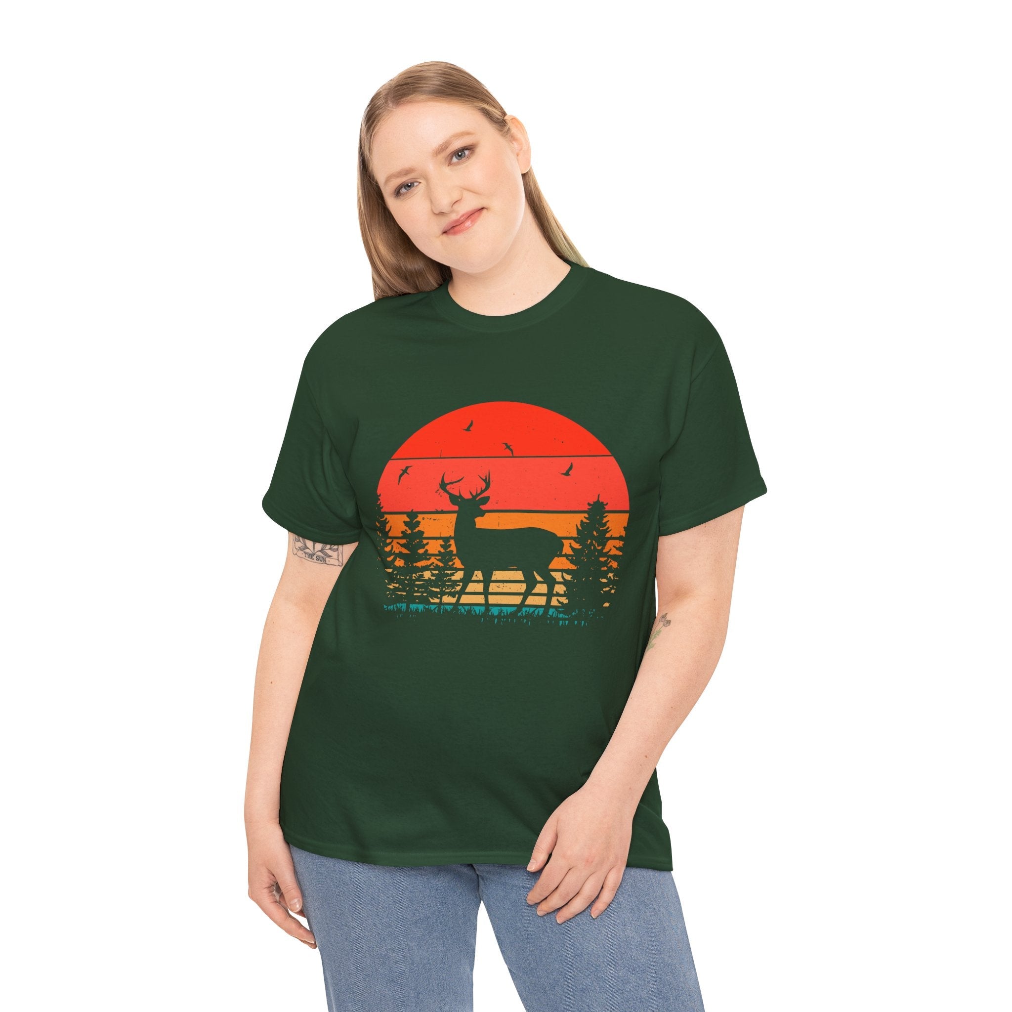 Retro Wildlife Sunset Vintage T- Shirt Printify