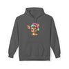 Festive Cute Reindeer Face Hoodie Printify