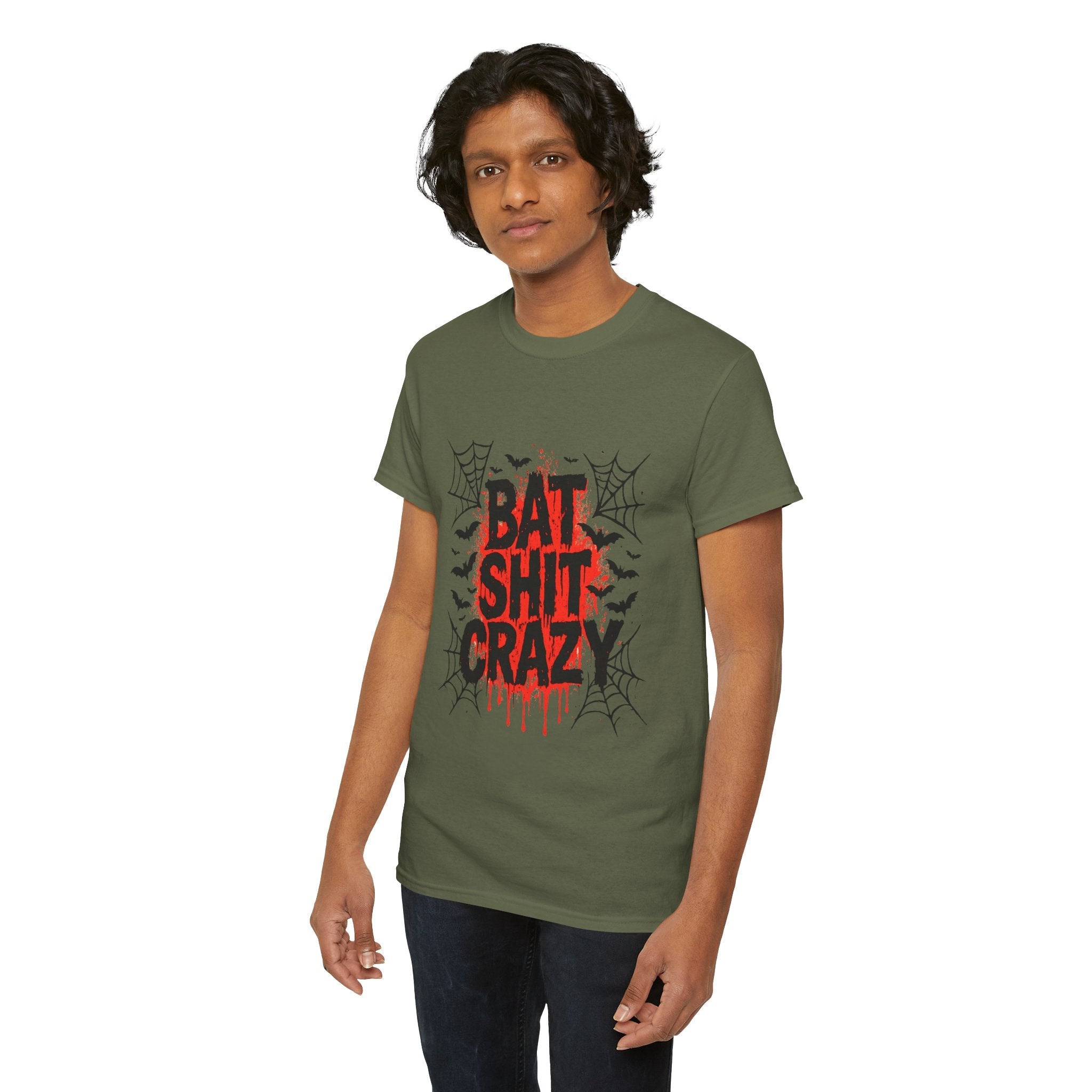 Halloween Bat Shit Crazy  Graphic T-Shirt Printify