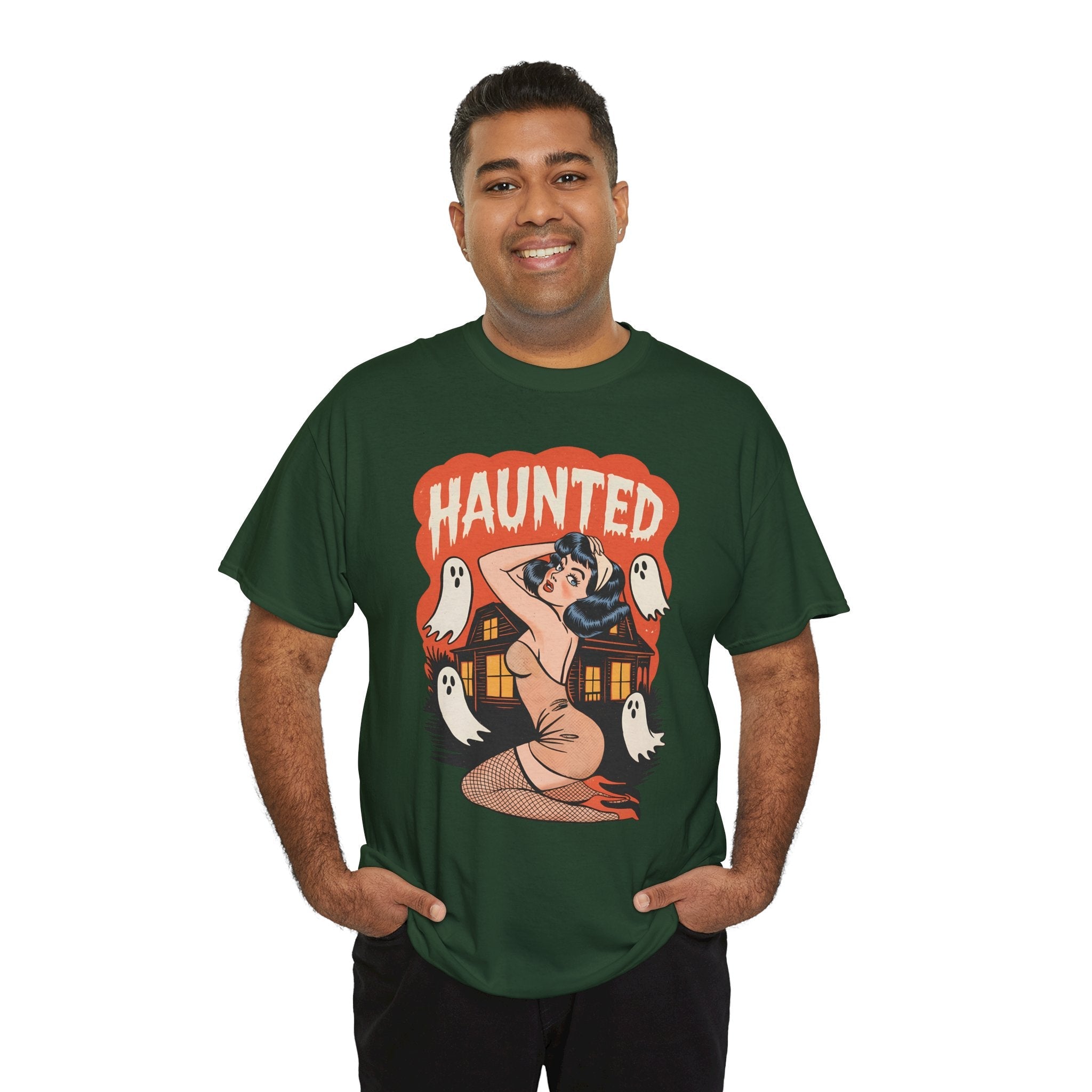 Haunted Vintage Halloween T-Shirt Printify