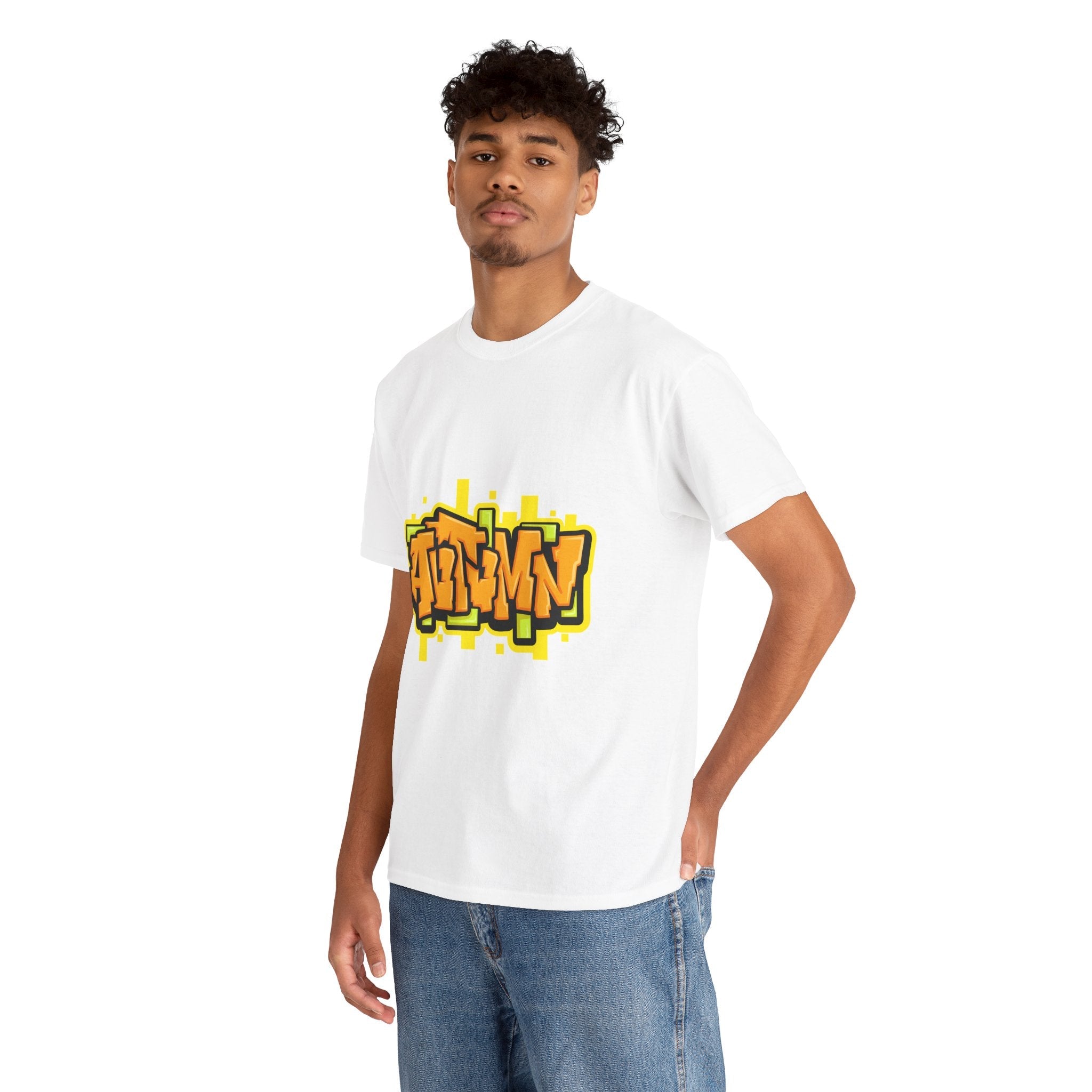 Bold Autumn Graffiti Graphic T-Shirt Printify
