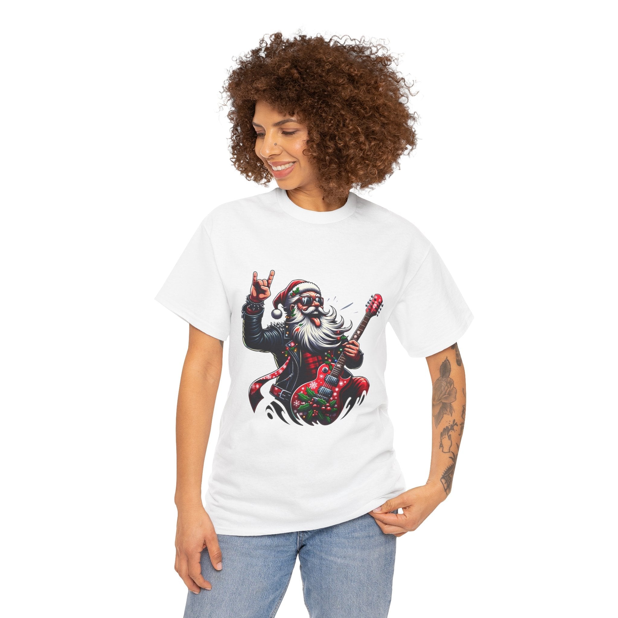 Rockin' Santa Unisex Graphic T- Shirt Printify