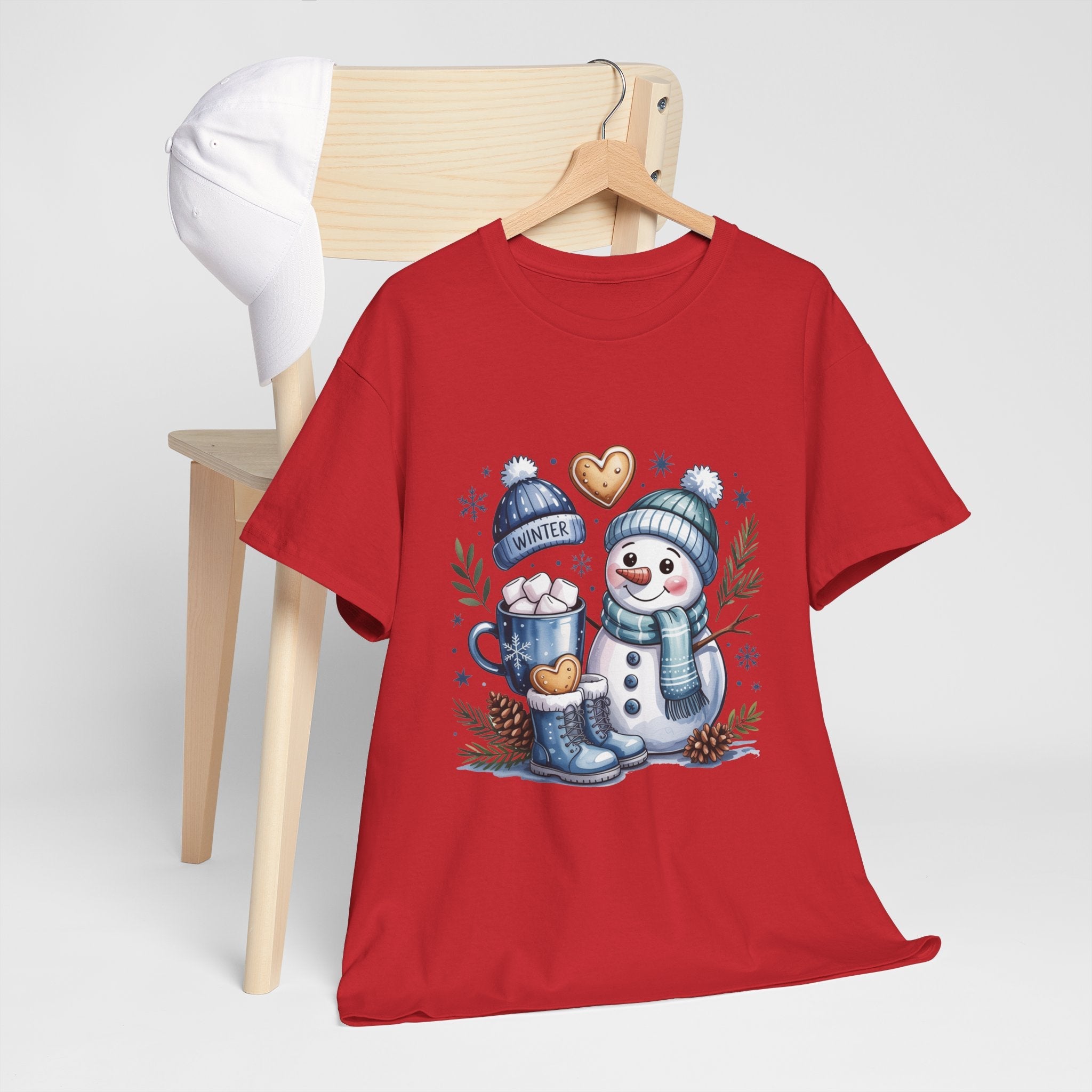 Winter Snowman Unisex Graphic T- Shirt Printify