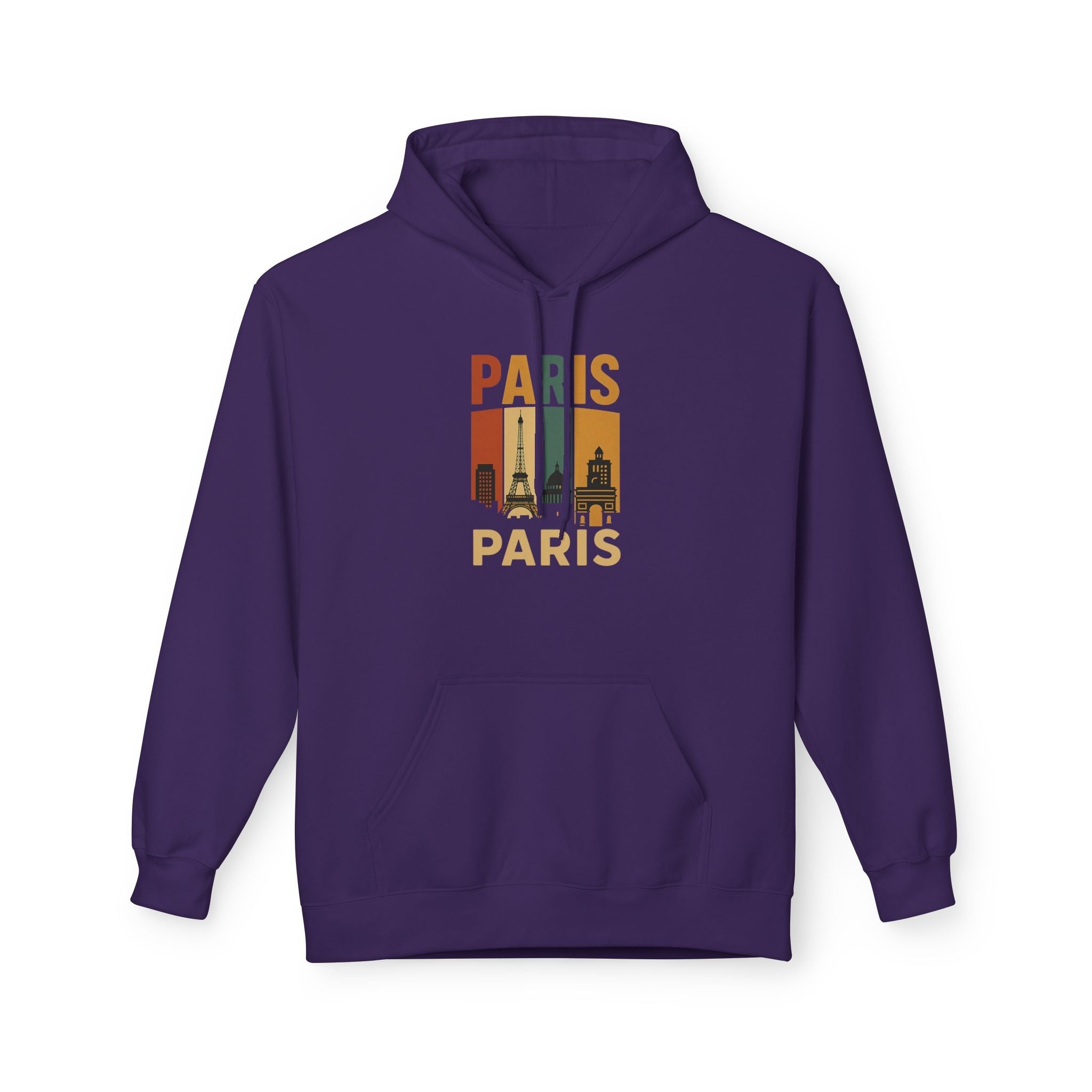 Retro Paris Skyline Hoodie Printify