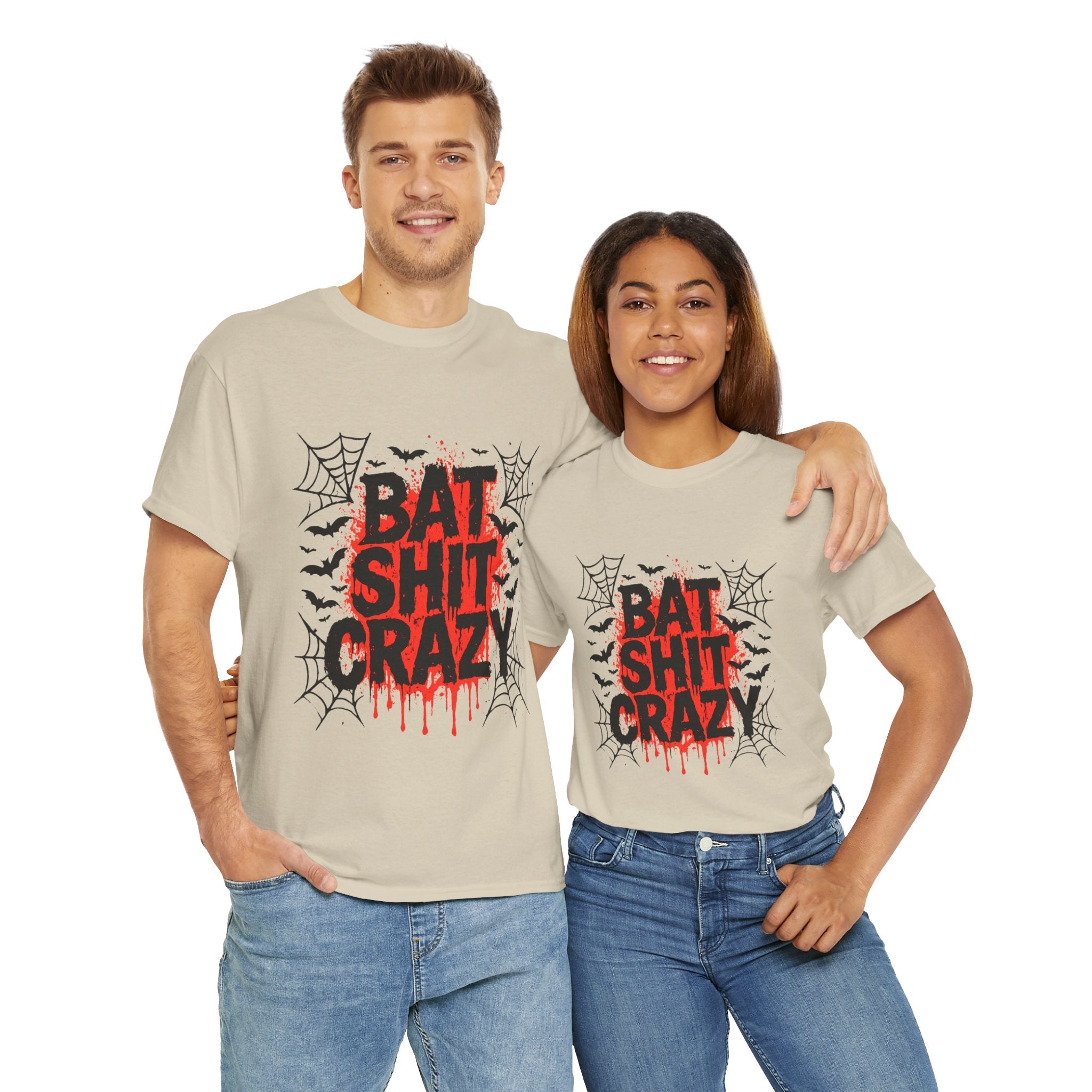 Halloween Bat Shit Crazy  Graphic T-Shirt Printify