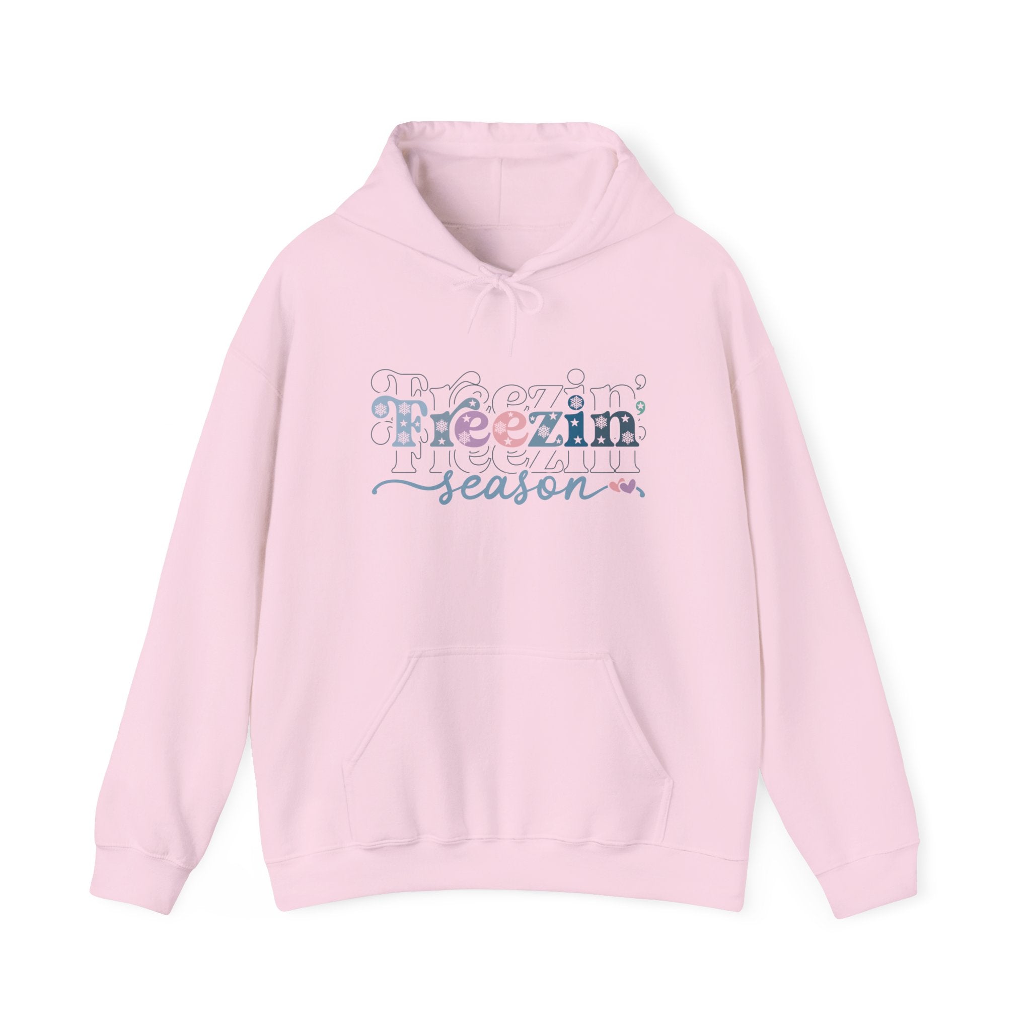 Freezin' Season Cozy Winter Graphic Hoodie Printify
