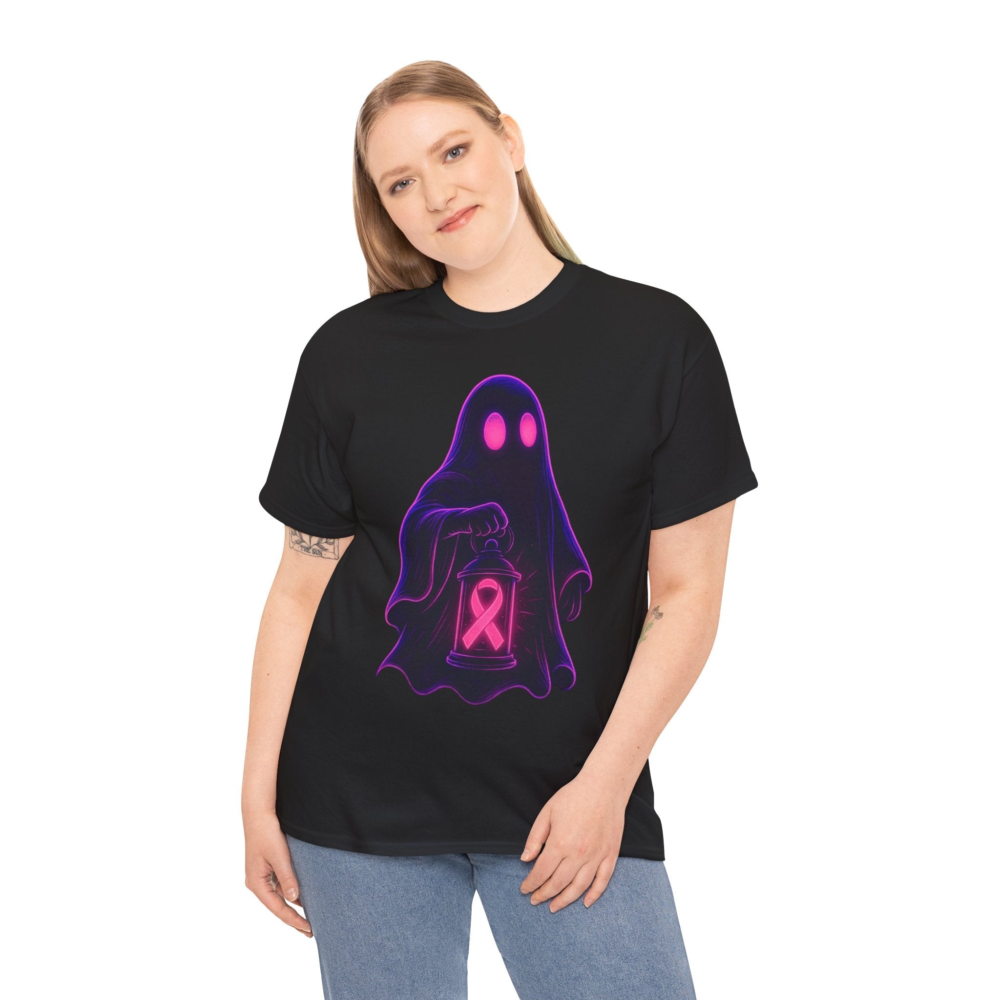 Neon Ghost Graphic T-Shirt Printify