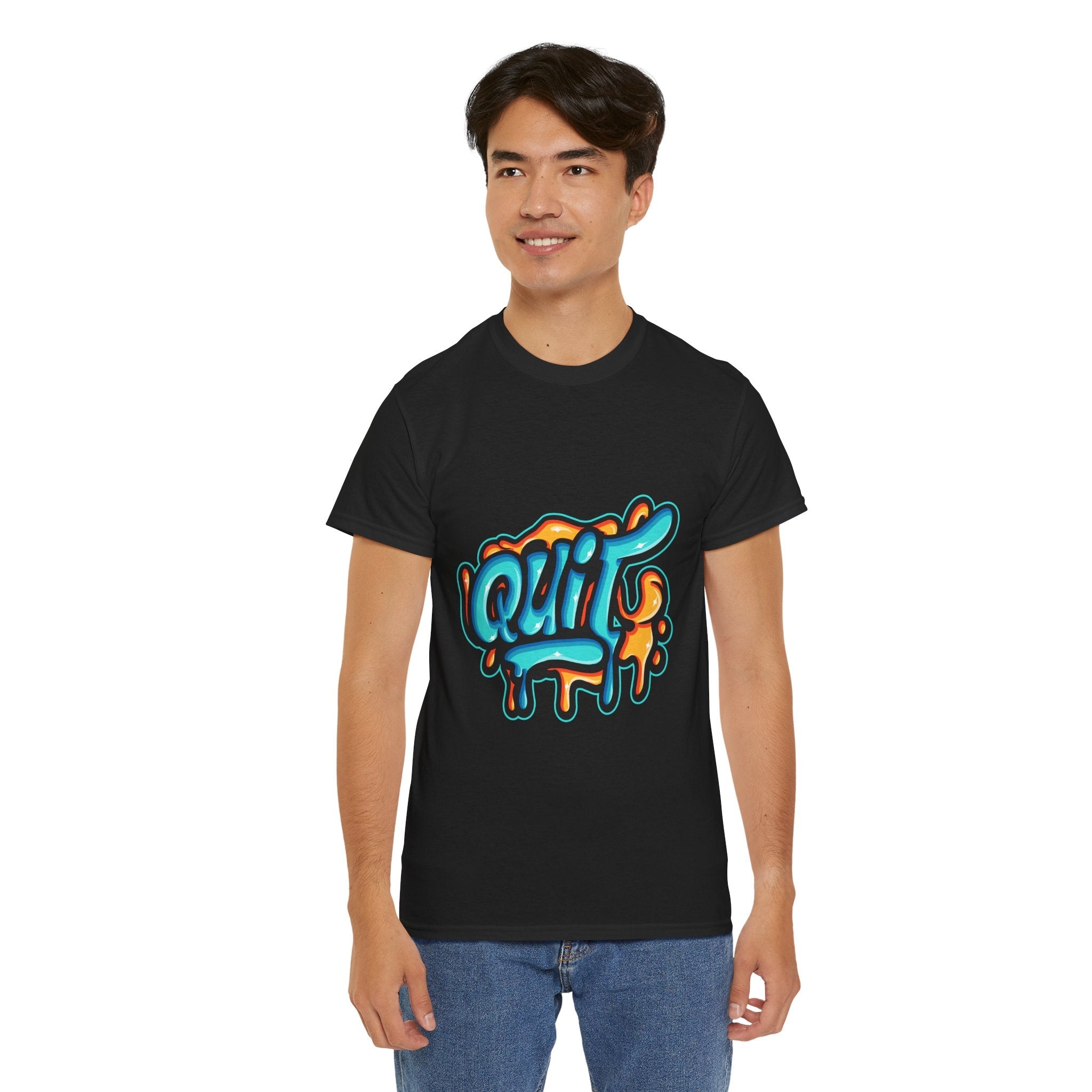 Graffiti Style Quit T-Shirt Printify