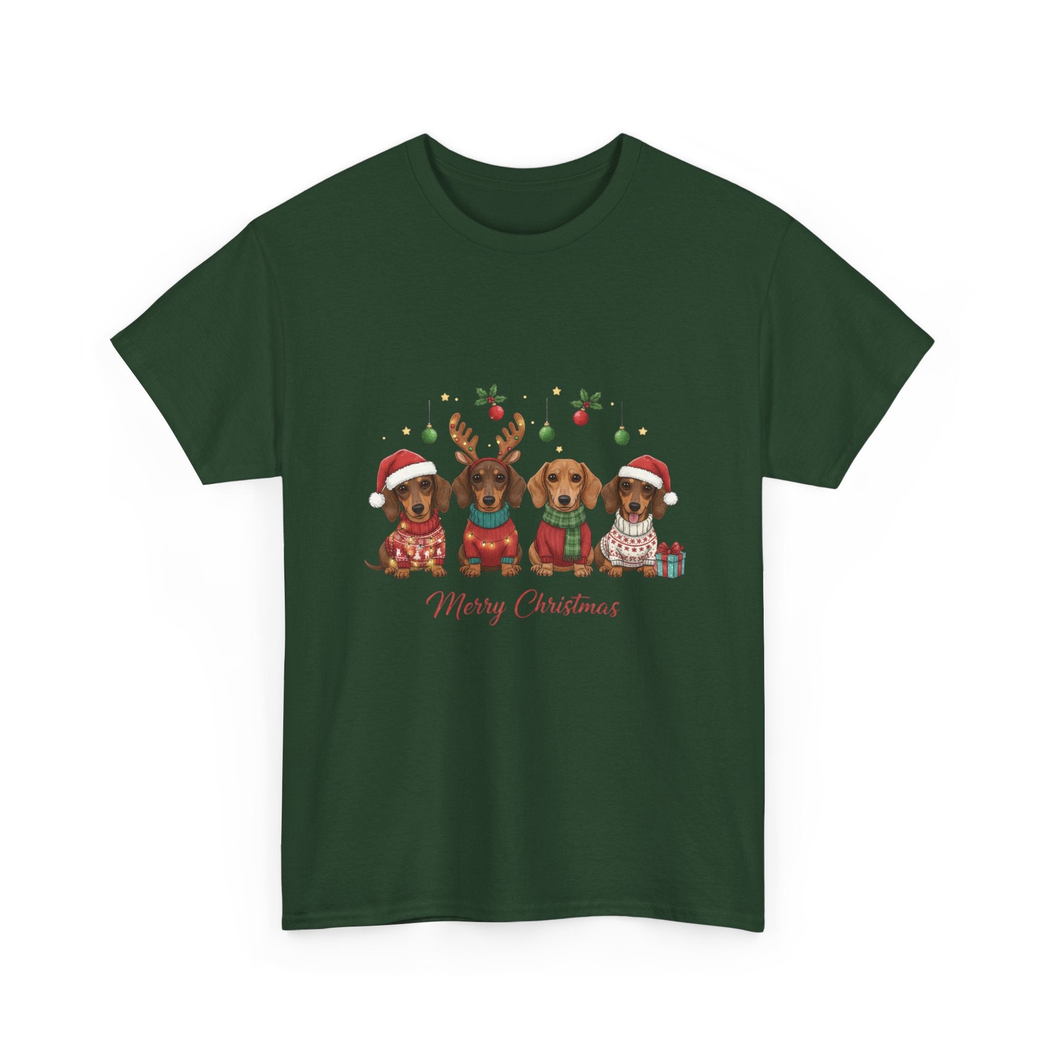 Christmas Dachshund Dogs T-Shirt Printify