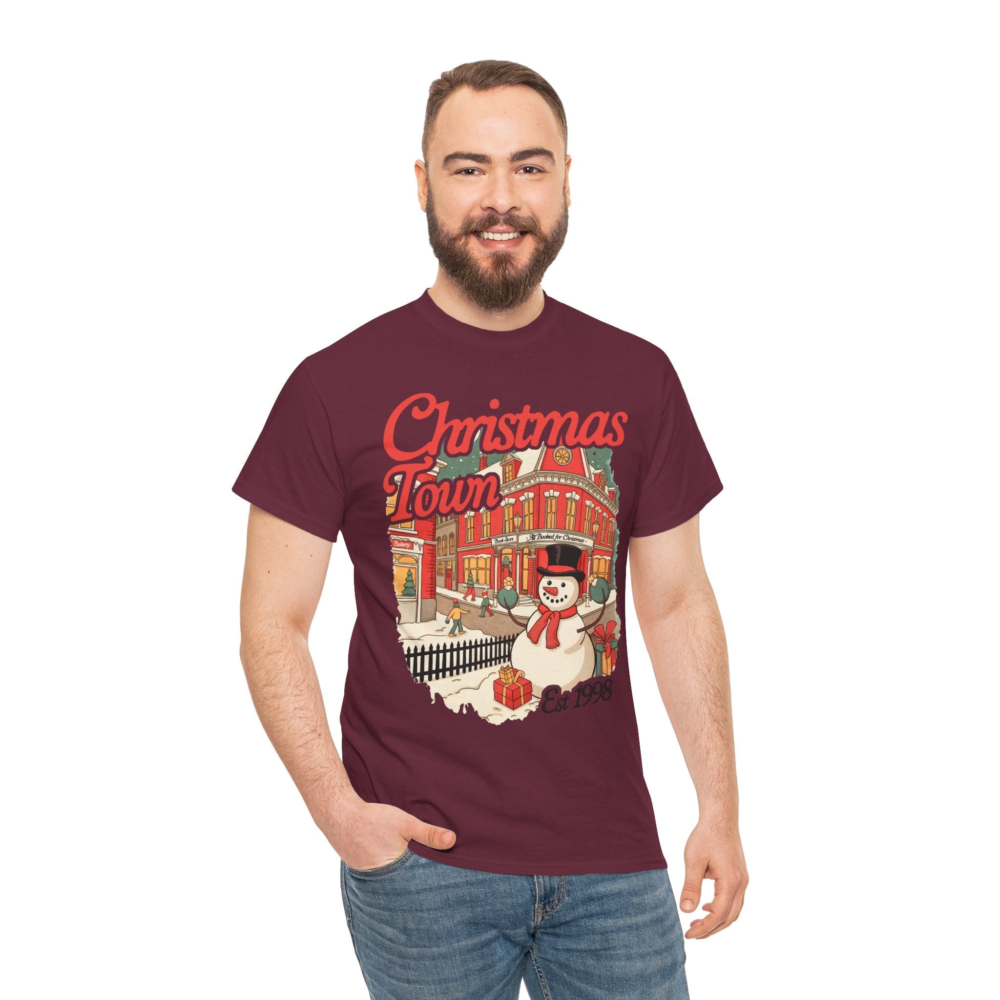 Christmas Town Unisex Graphic T- Shirt Printify