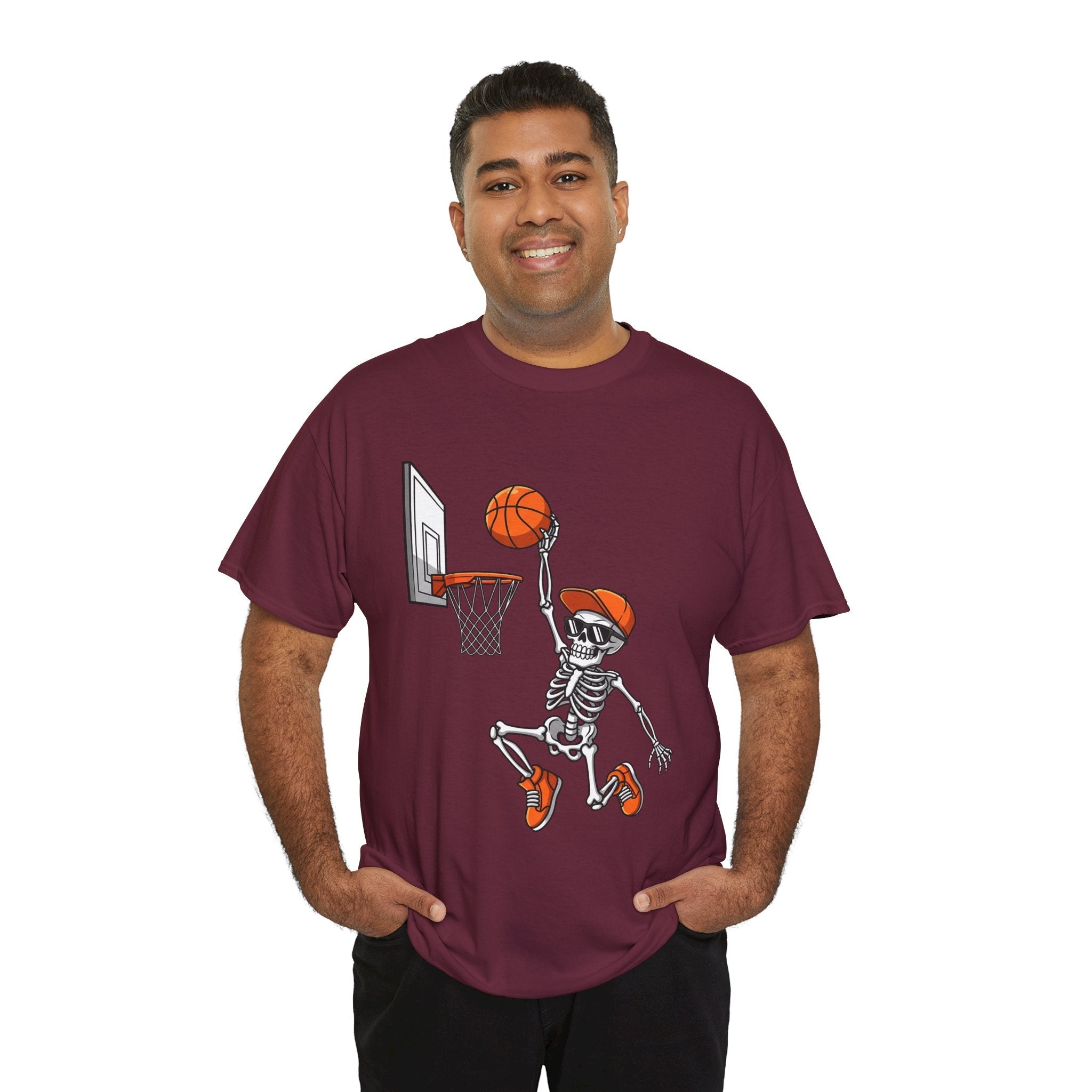 Skeleton Basketball Unisex Graphic T- Shirt Printify