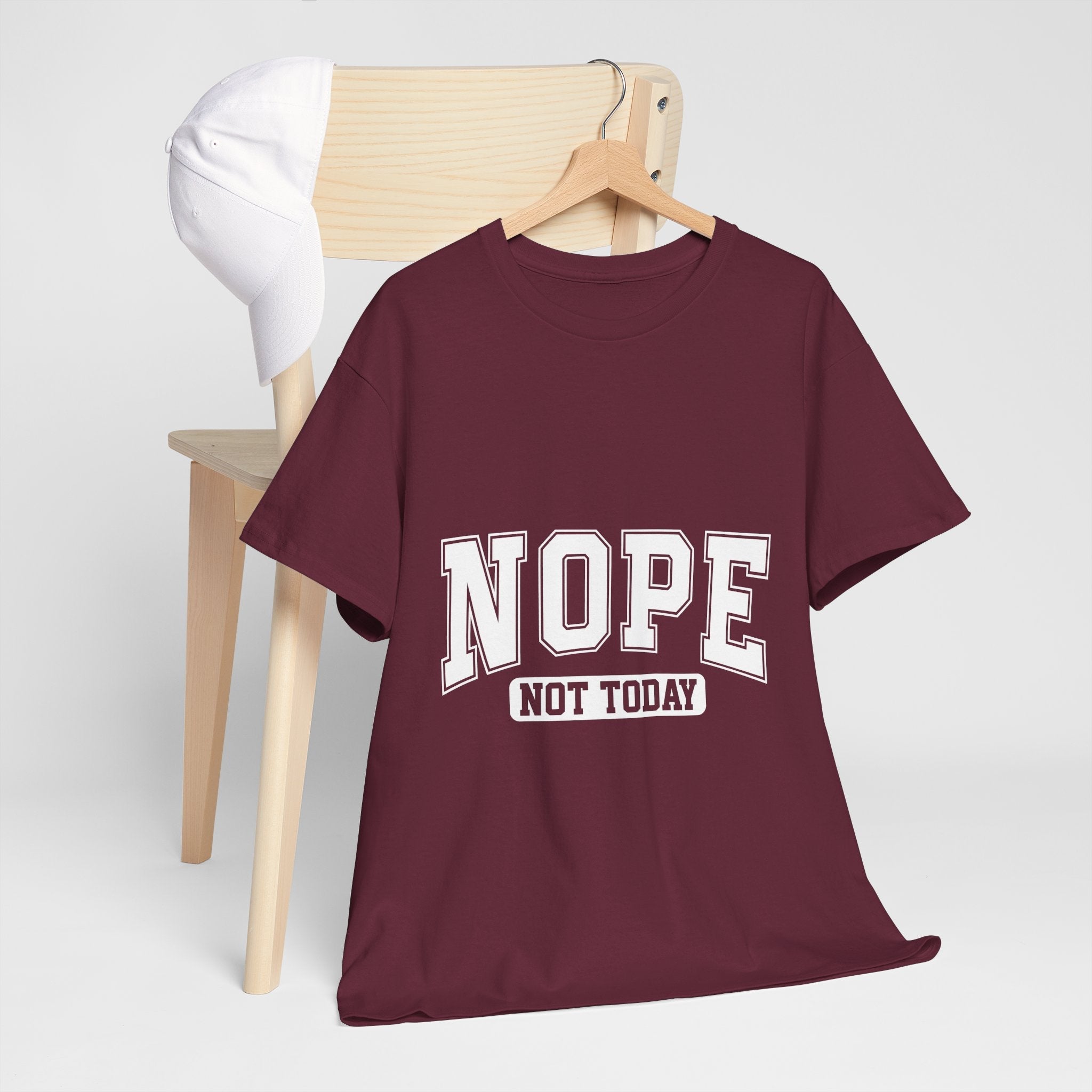 NOPE Not Today  Funny Graphic T-Shirt Printify