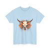 Boho Floral Skull Unisex T-Shirt Printify